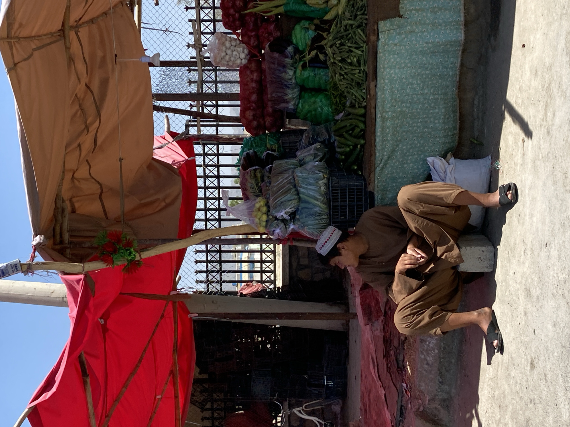 Quiet morning at a Kandahar street market