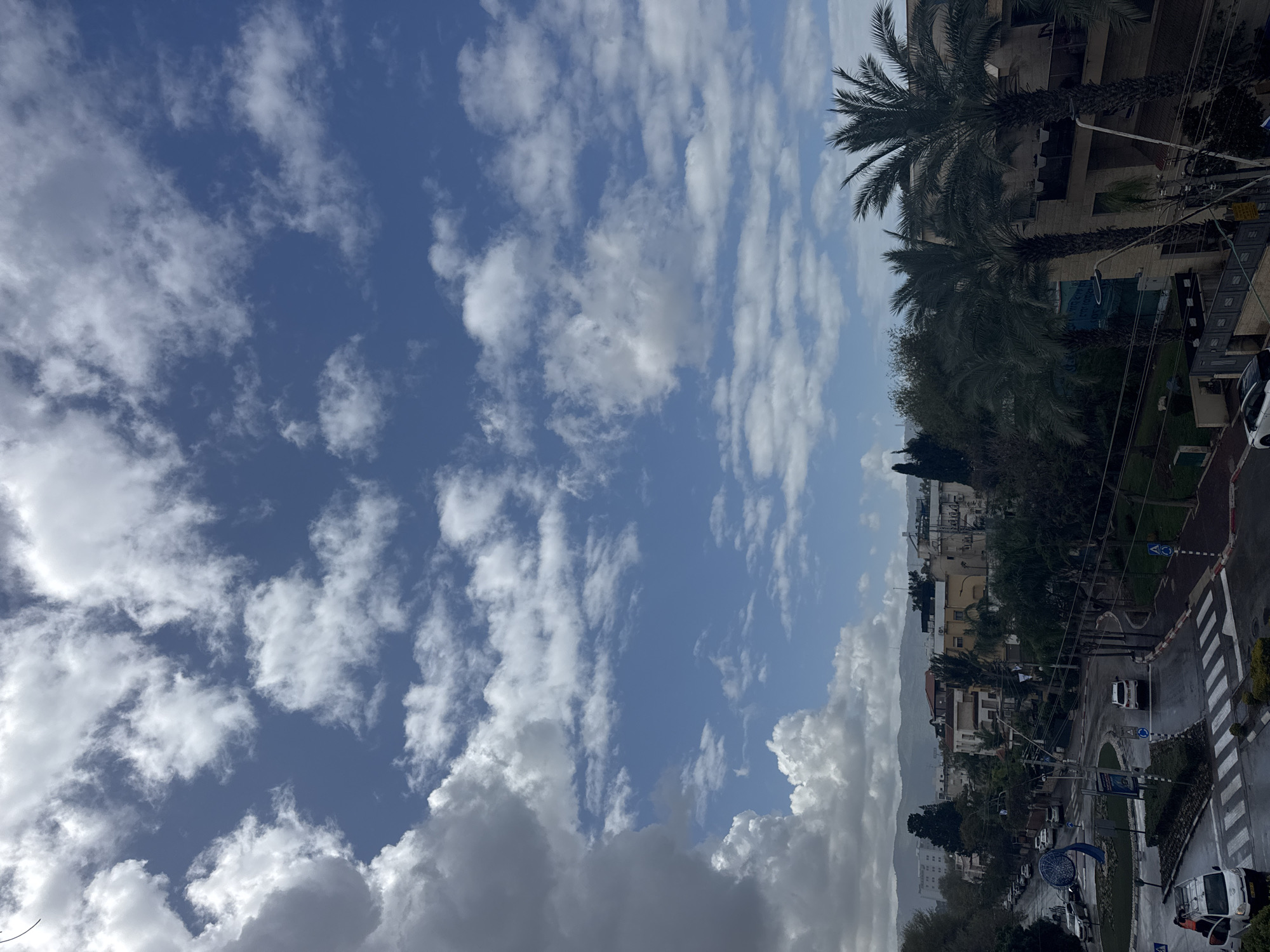 Morning street scene in Kiryat Bialik, Israel