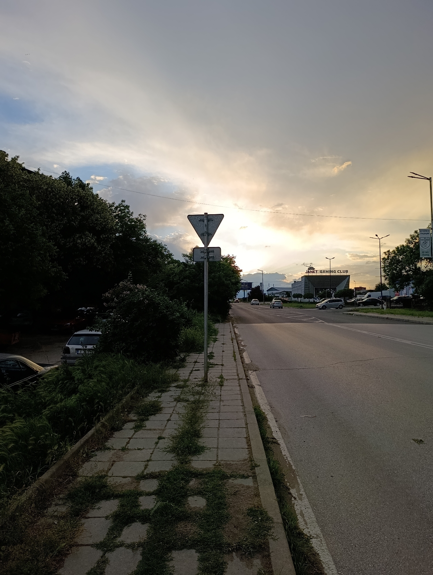 Evening street documentation captures ordinary Svilengrad Bulgaria neighborhoods