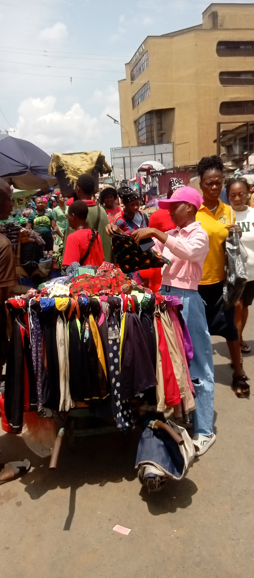 Ordinary market day documented in Onitsha, Nigeria