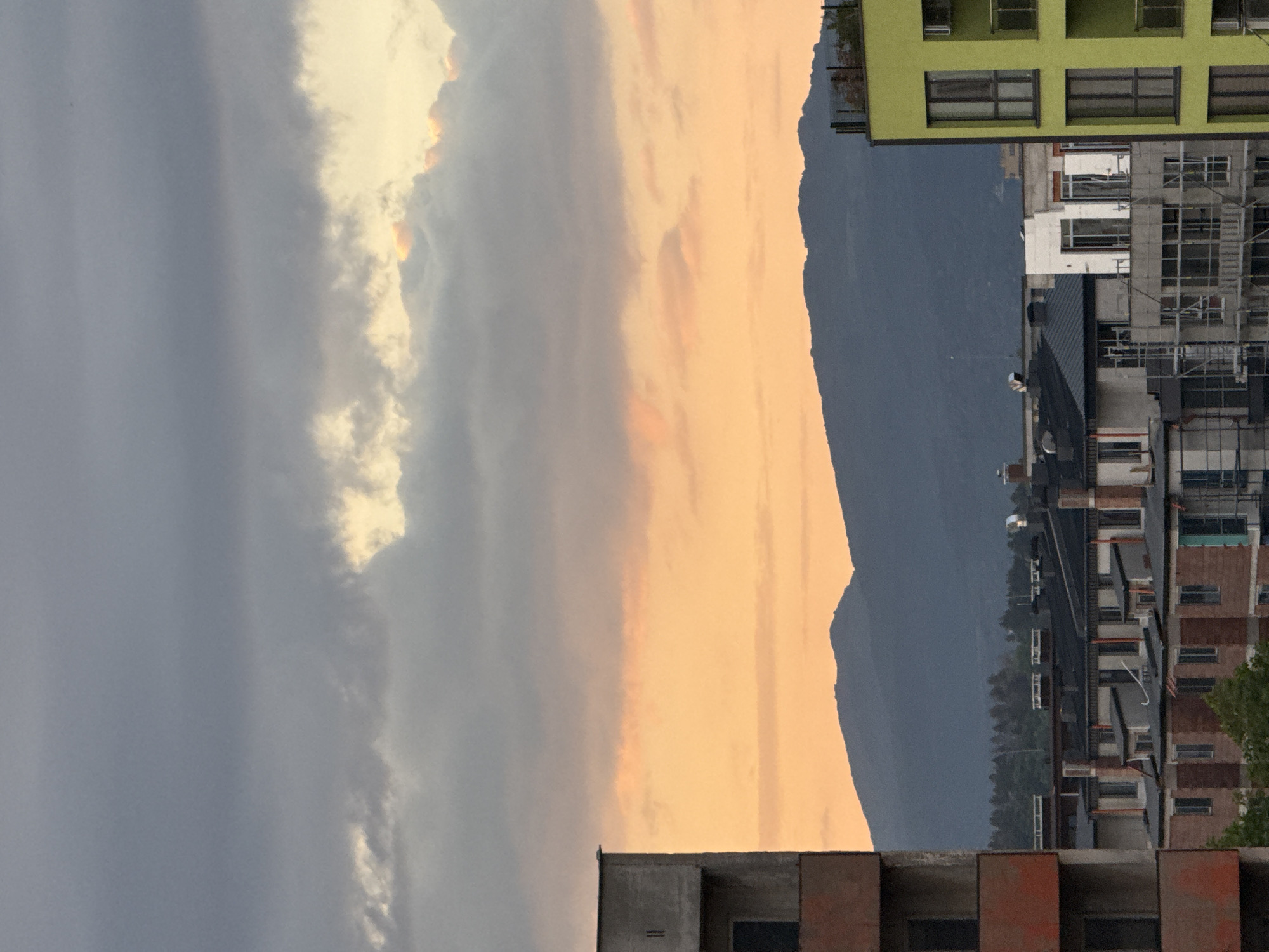 Early morning mountain view documented in Sofia, Bulgaria
