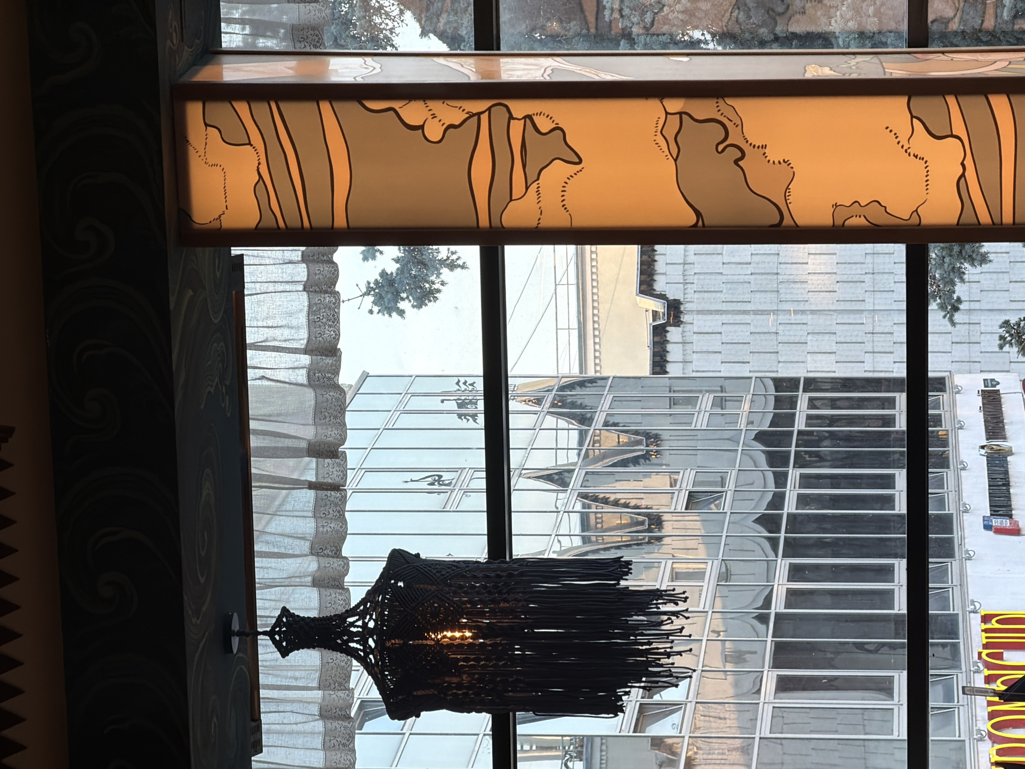 Lunch at a Volga-themed restaurant, old wooden Nizhny Novgorod outside