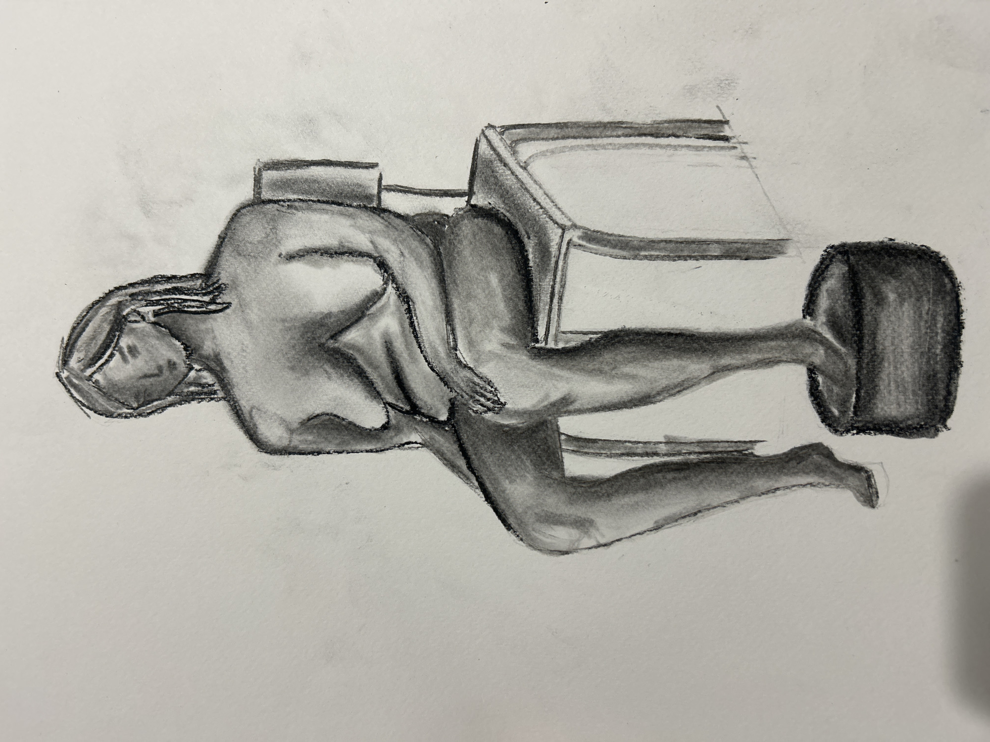 Figure drawing session documented across Sofia evening hours