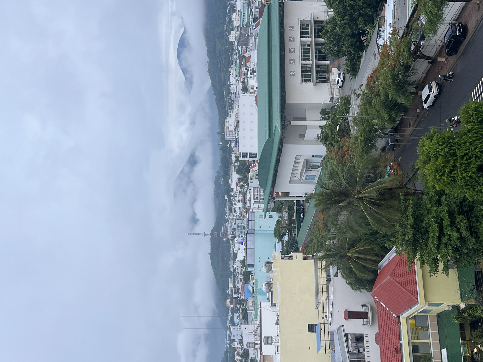 Cloudy evening weather documented from elevated Nha Trang viewpoint