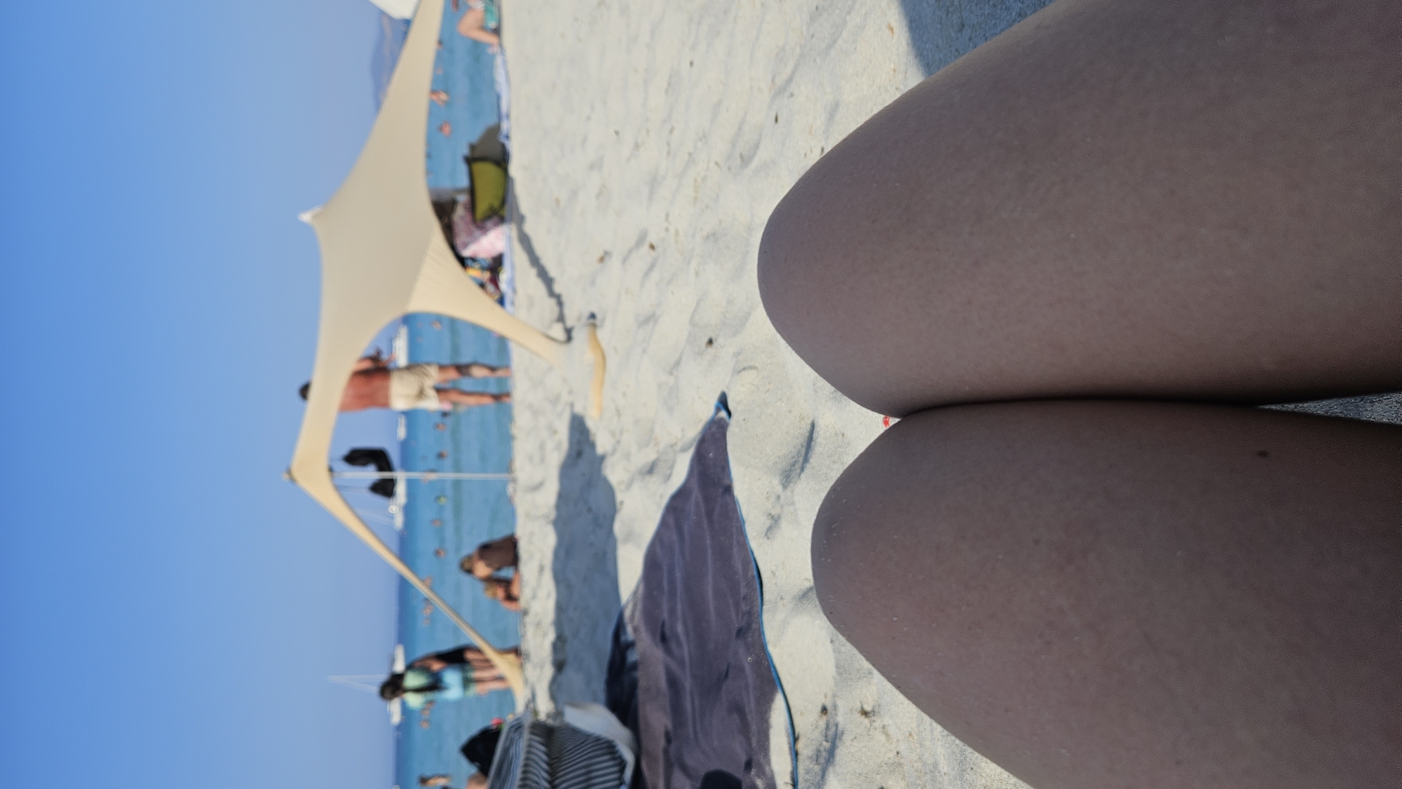 Lazy beach afternoon in L'Île-Rousse, Corsica