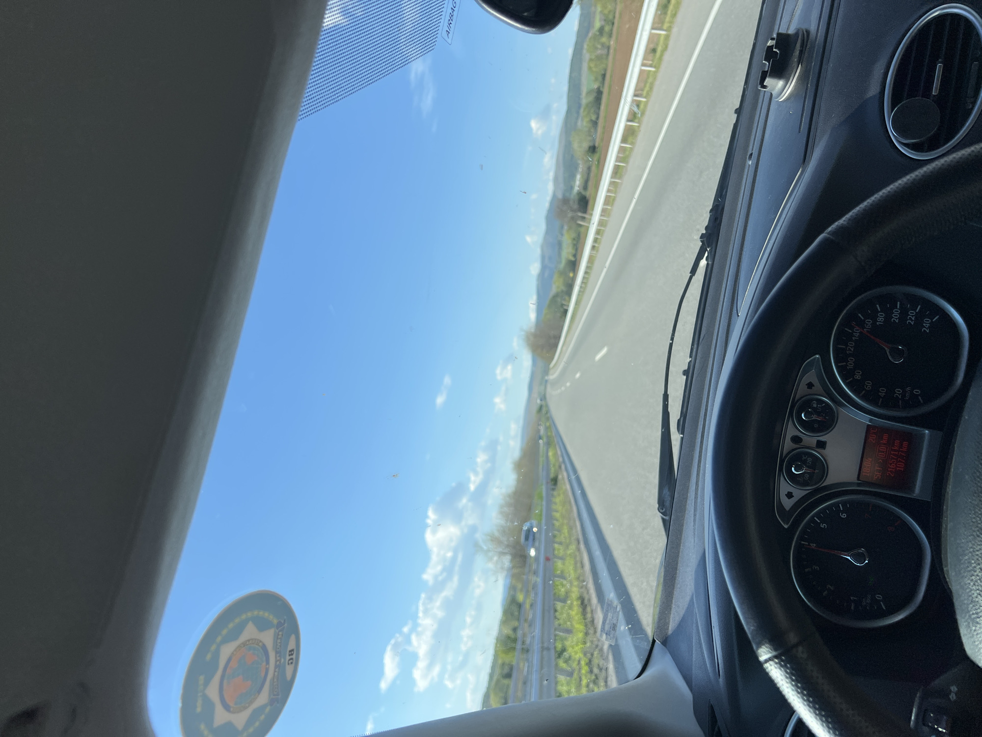 Highway drive documented in Dolna Dikanya, Bulgaria