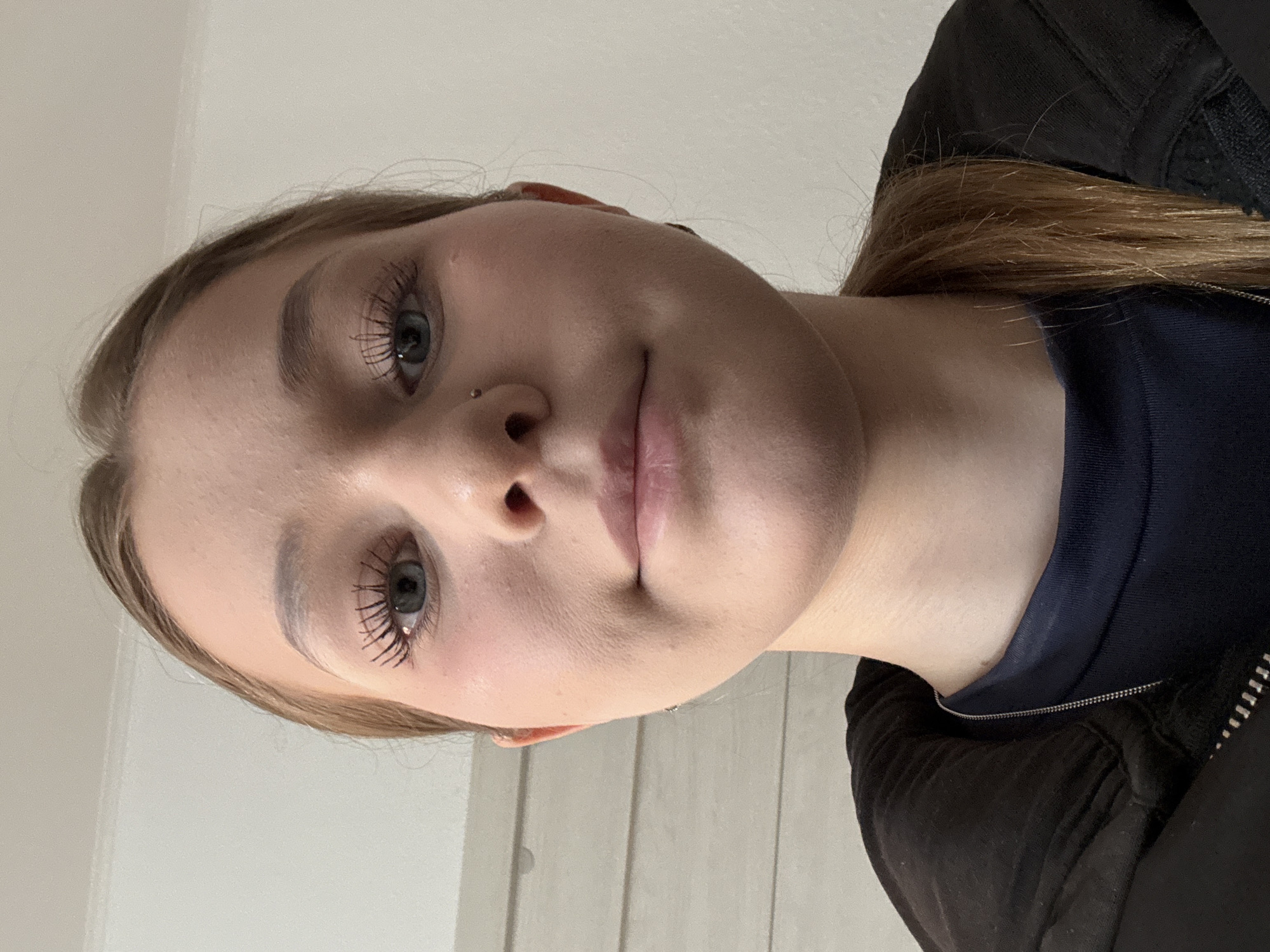 Young woman takes selfie in Yekaterinburg