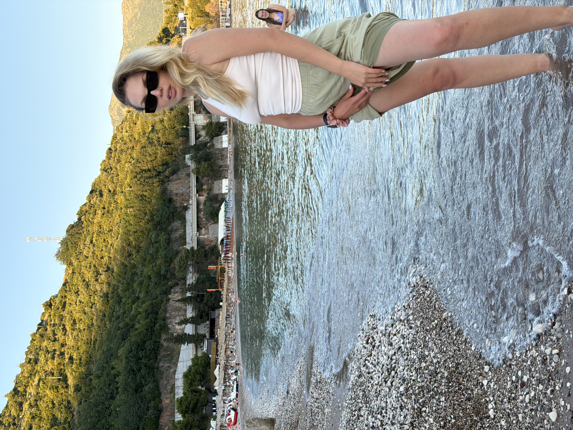Woman enjoys extended beach photoshoot session in Budva Montenegro