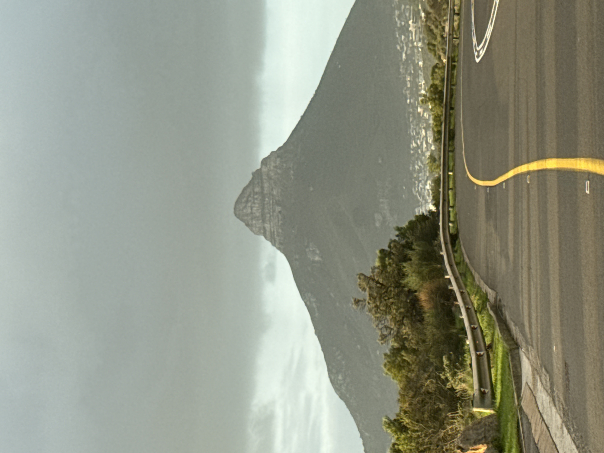 Misty mountain road captured in Cape Town