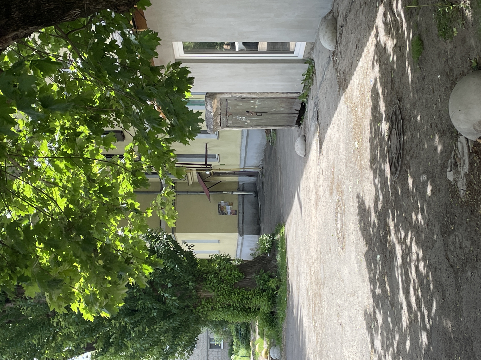 Urban courtyard photographed in Brest, Belarus