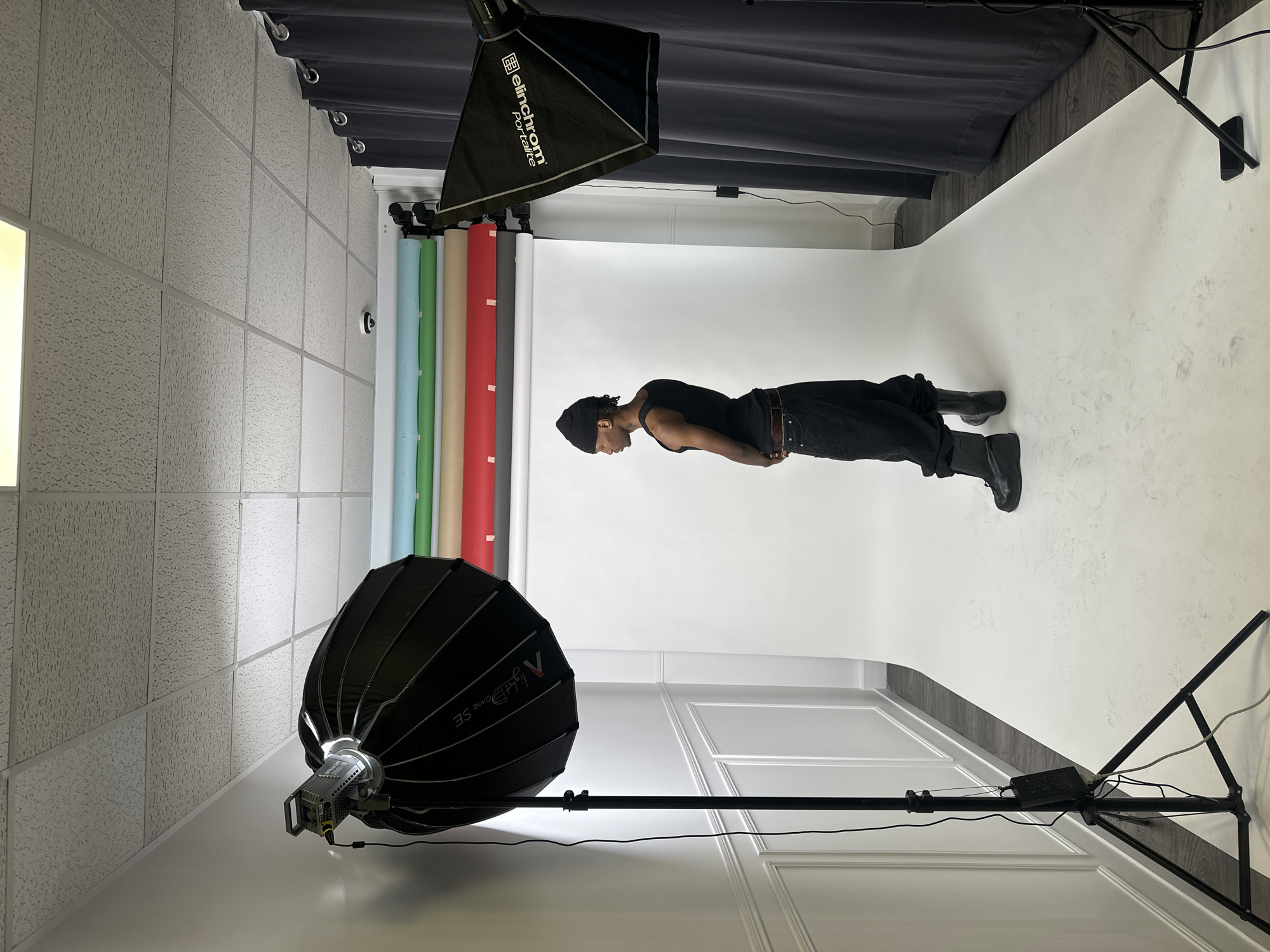Photo shoot captured at Montrouge studio Friday morning