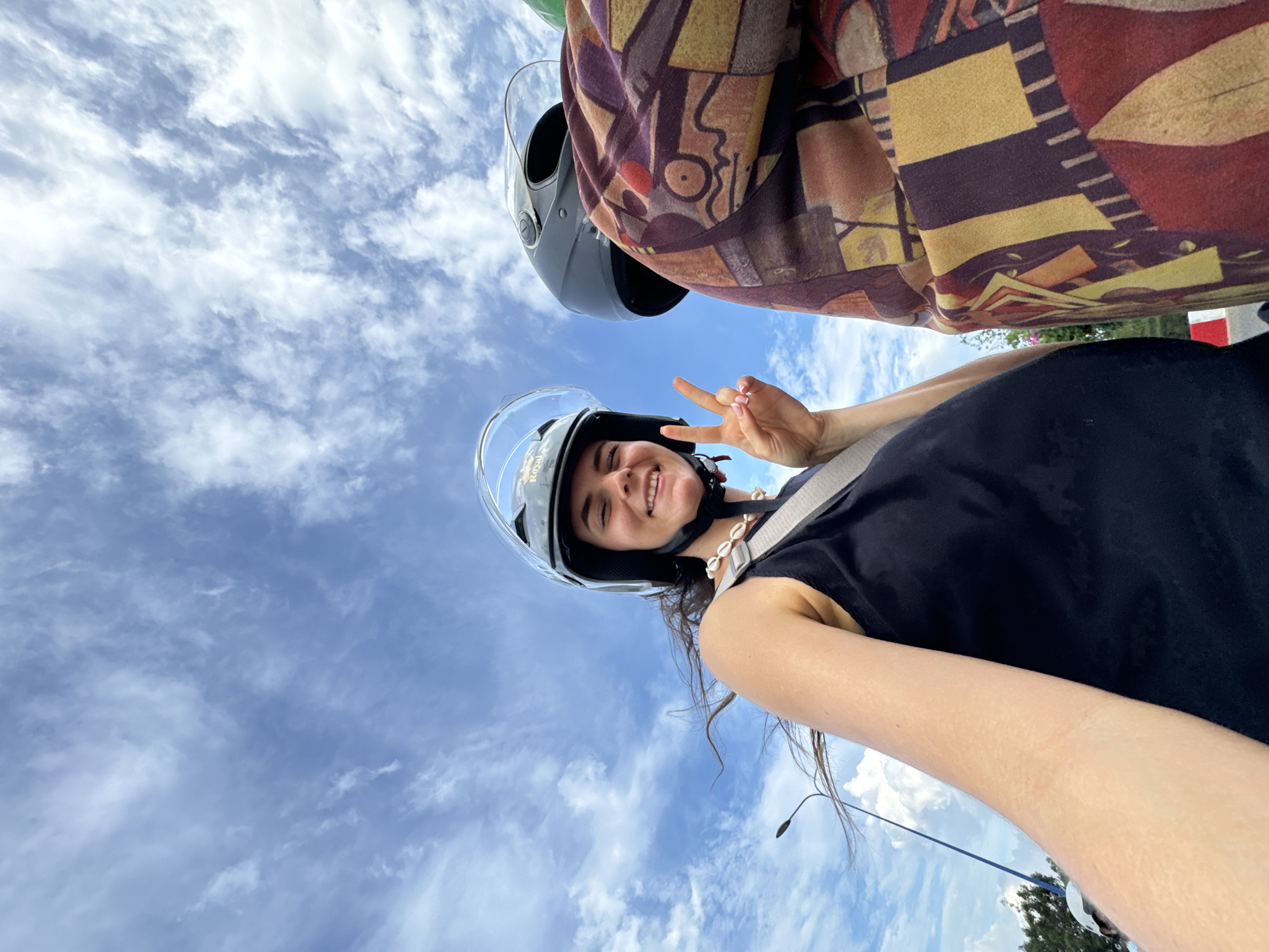 Tourists photographed during scooter ride in Mũi Né, Vietnam
