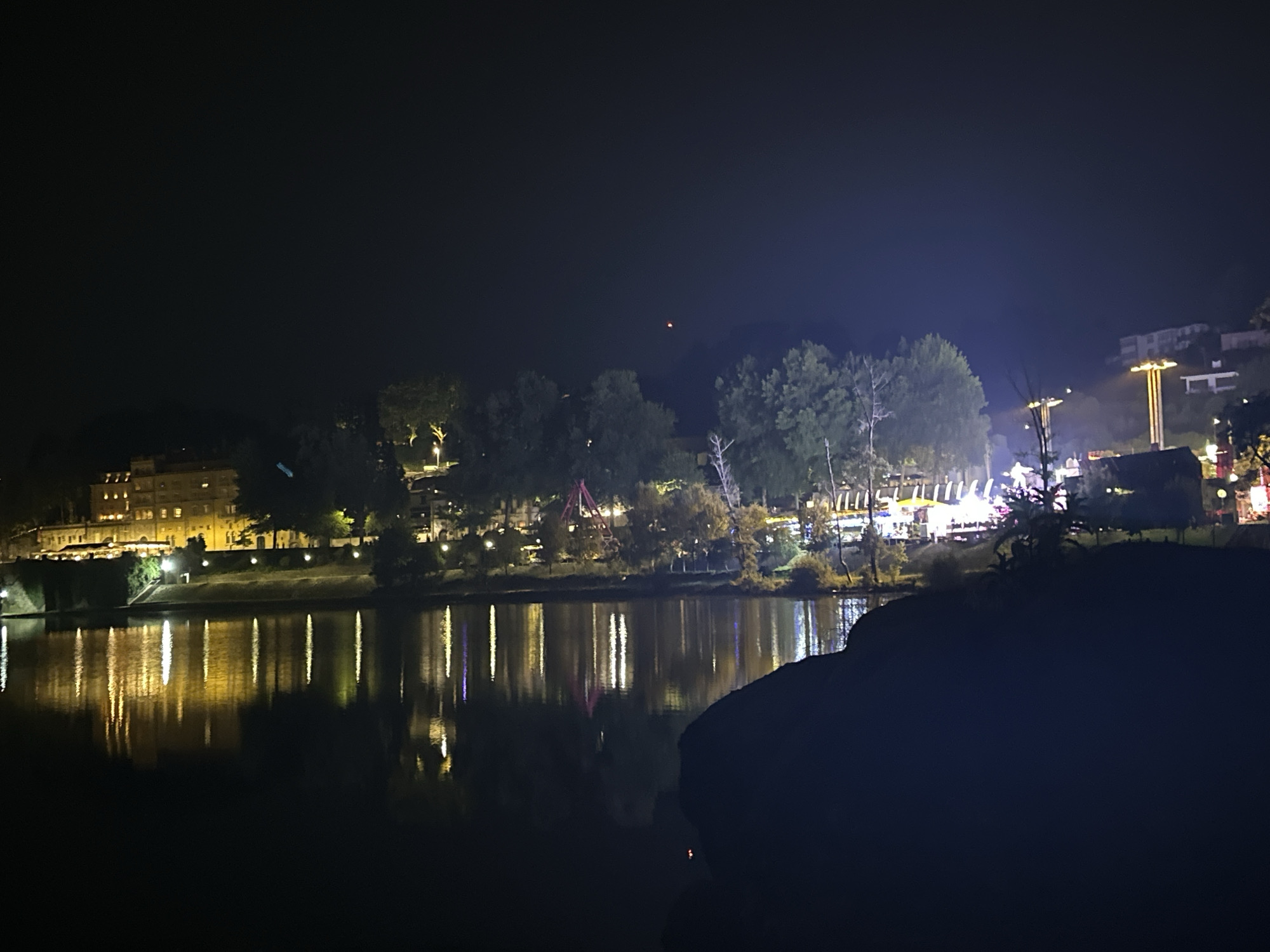 Late night scenes captured along Tamega River in Amarante