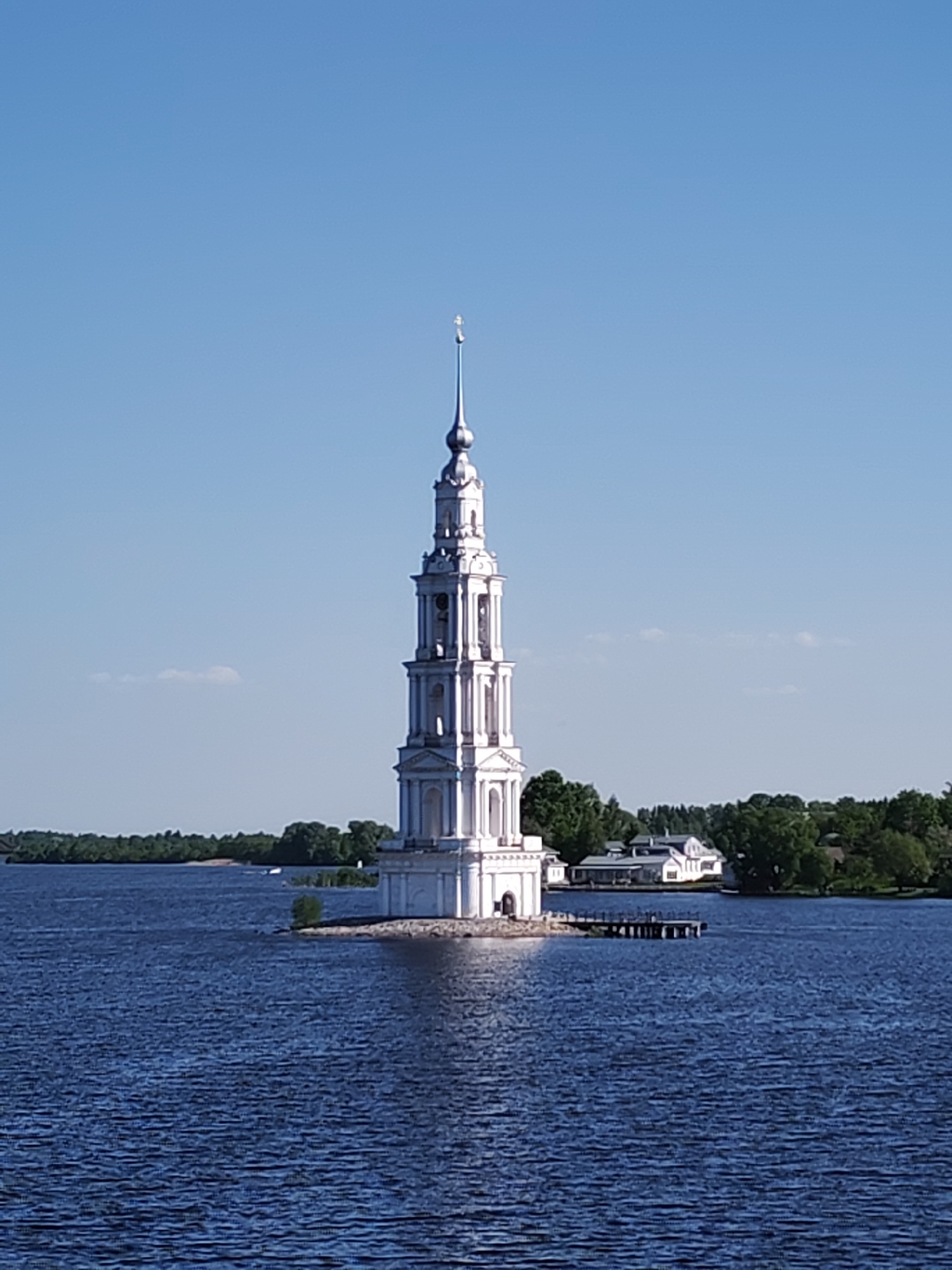 Historic Kalyazin Bell Tower photographed on Volga River island