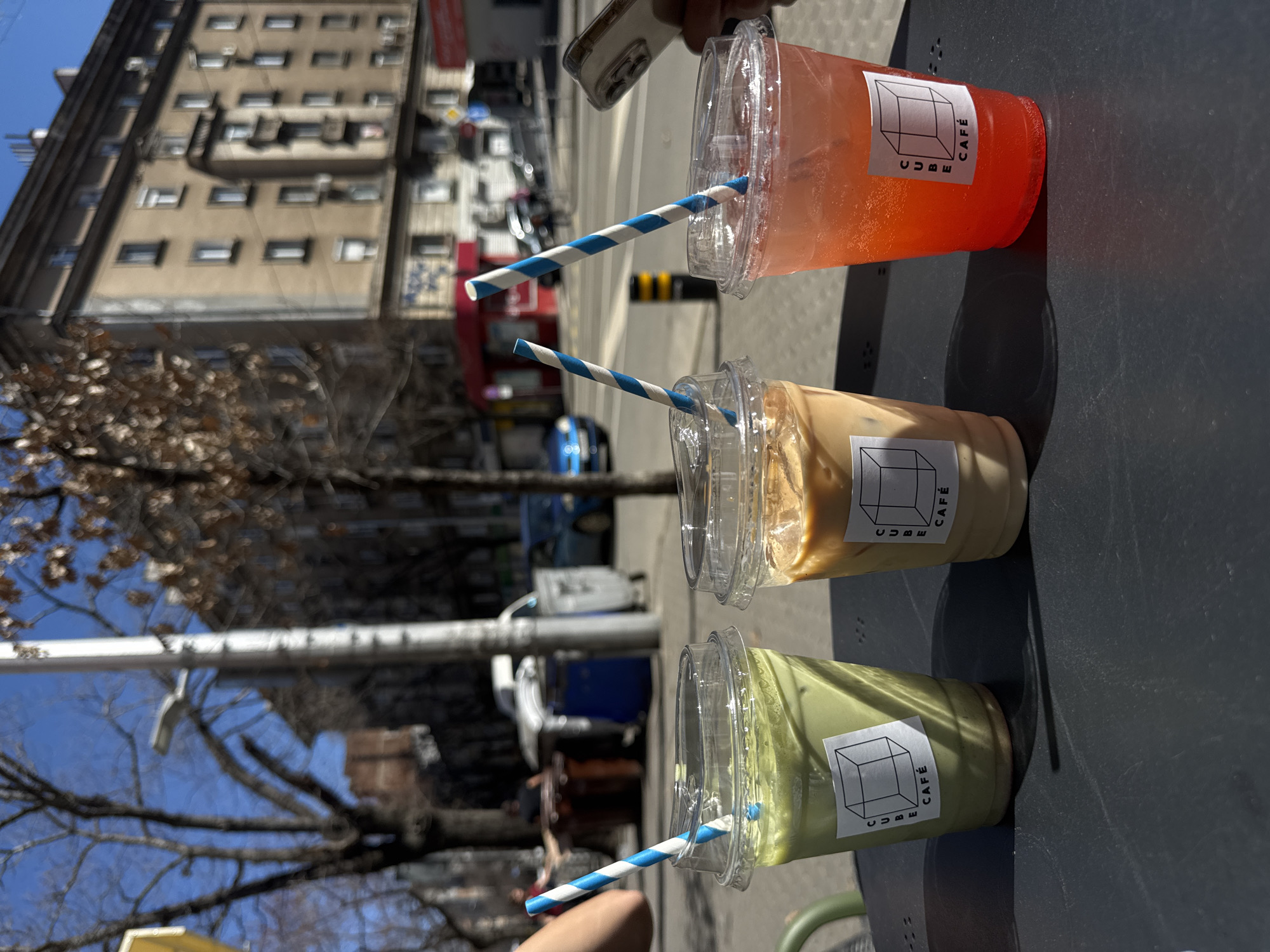 Three Different Drinks Served at Sofia Table