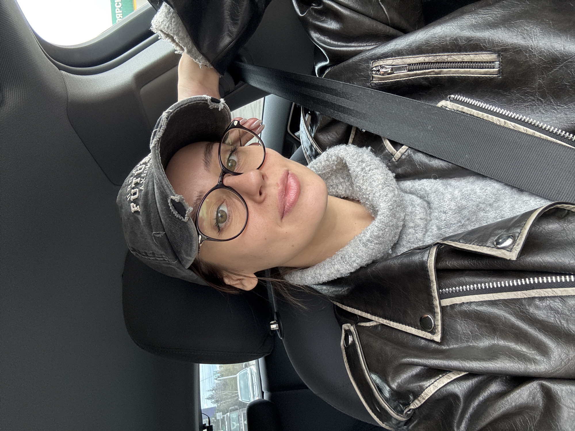 Woman in car observed in Krasnoyarsk, Russia