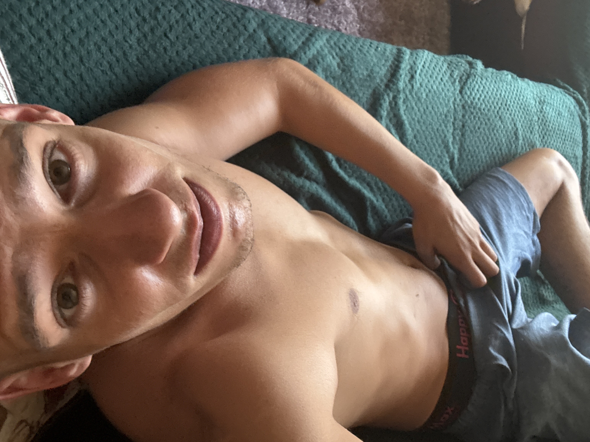 Lazy Sunday selfie session on a Sofia couch