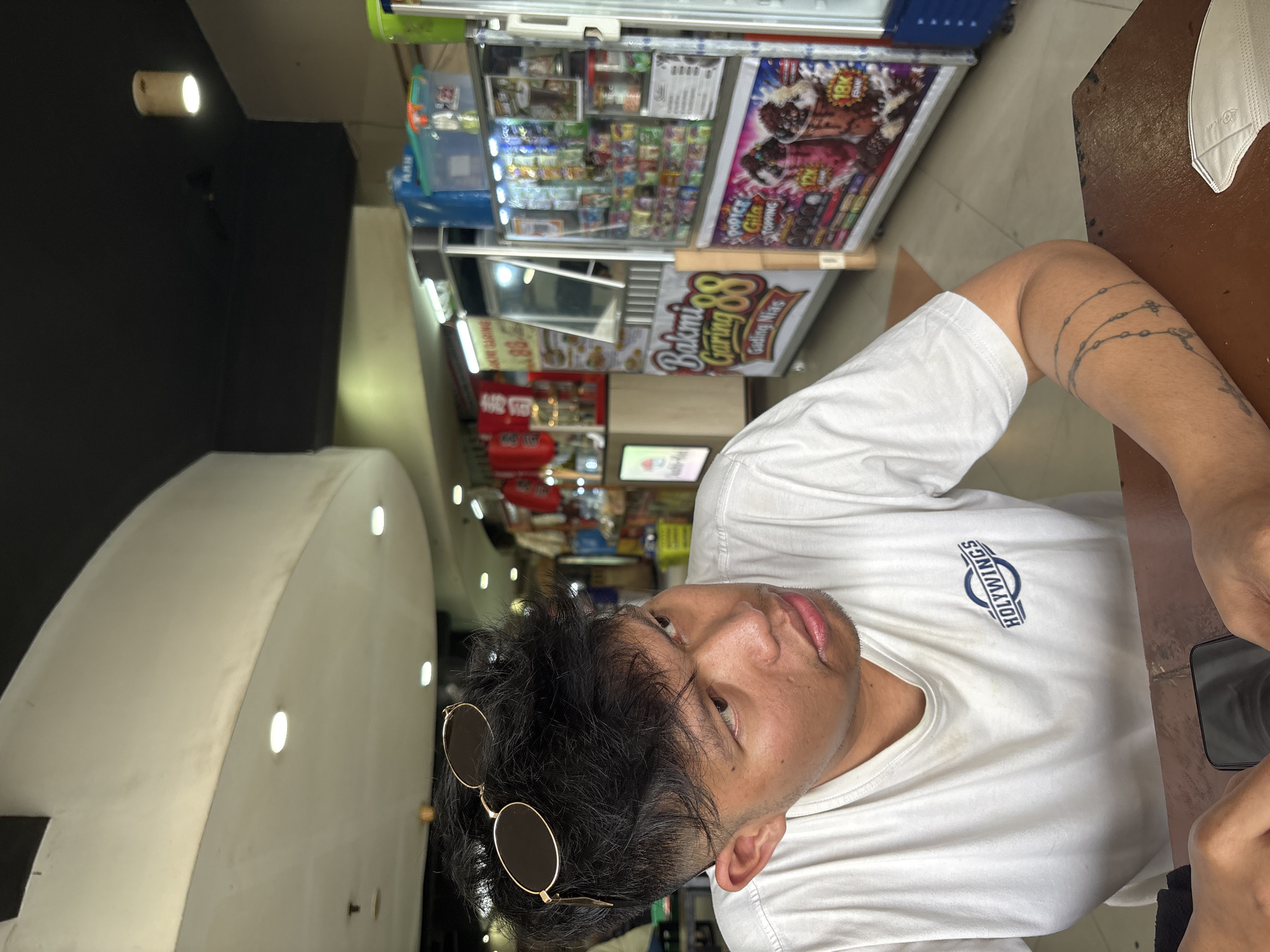 Holywings crew hanging at a North Jakarta food court