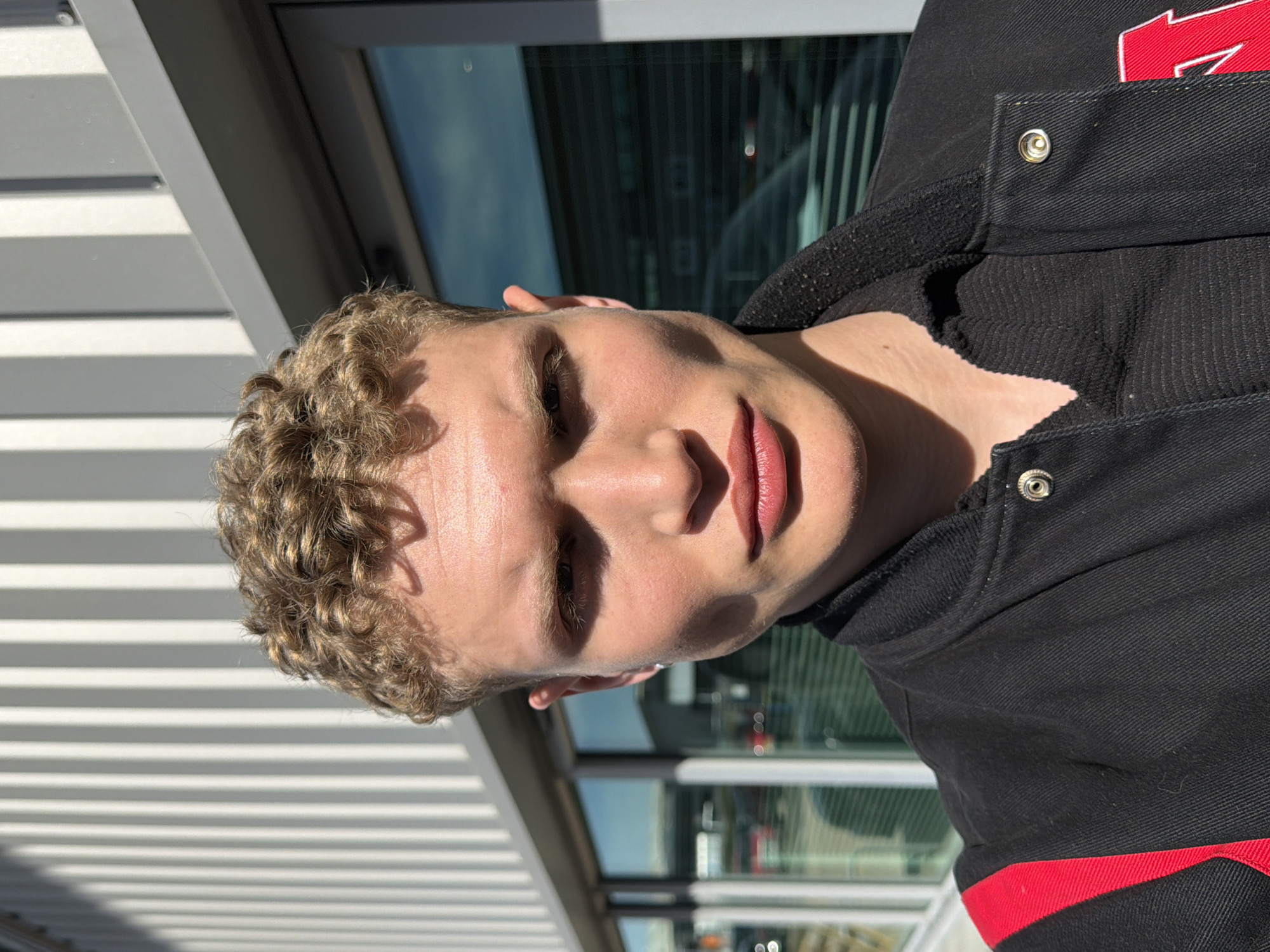 Young man photographed in close-up portrait in Trafford