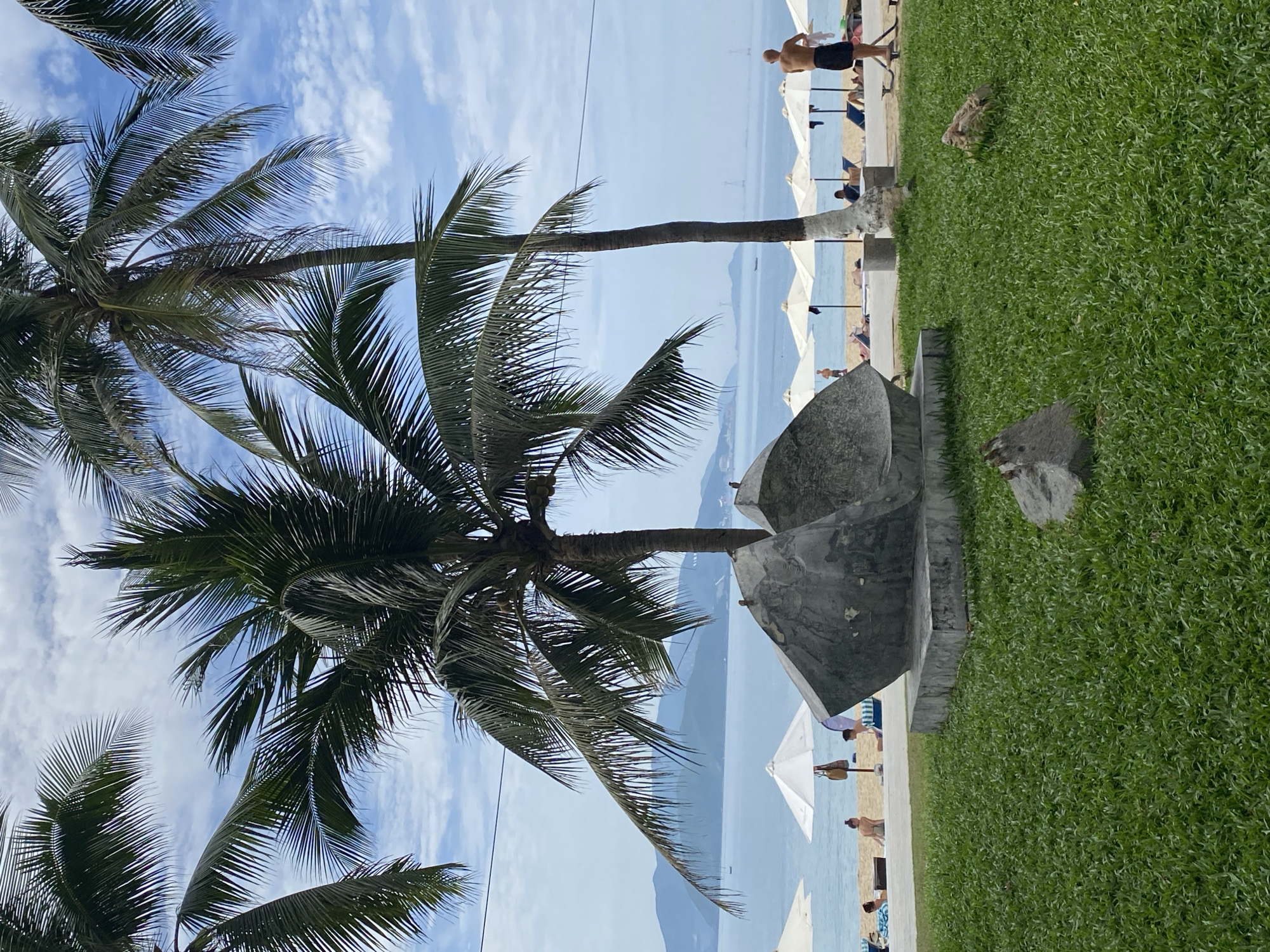 Nha Trang beachfront promenade: palms, public fitness gear, and upkeep