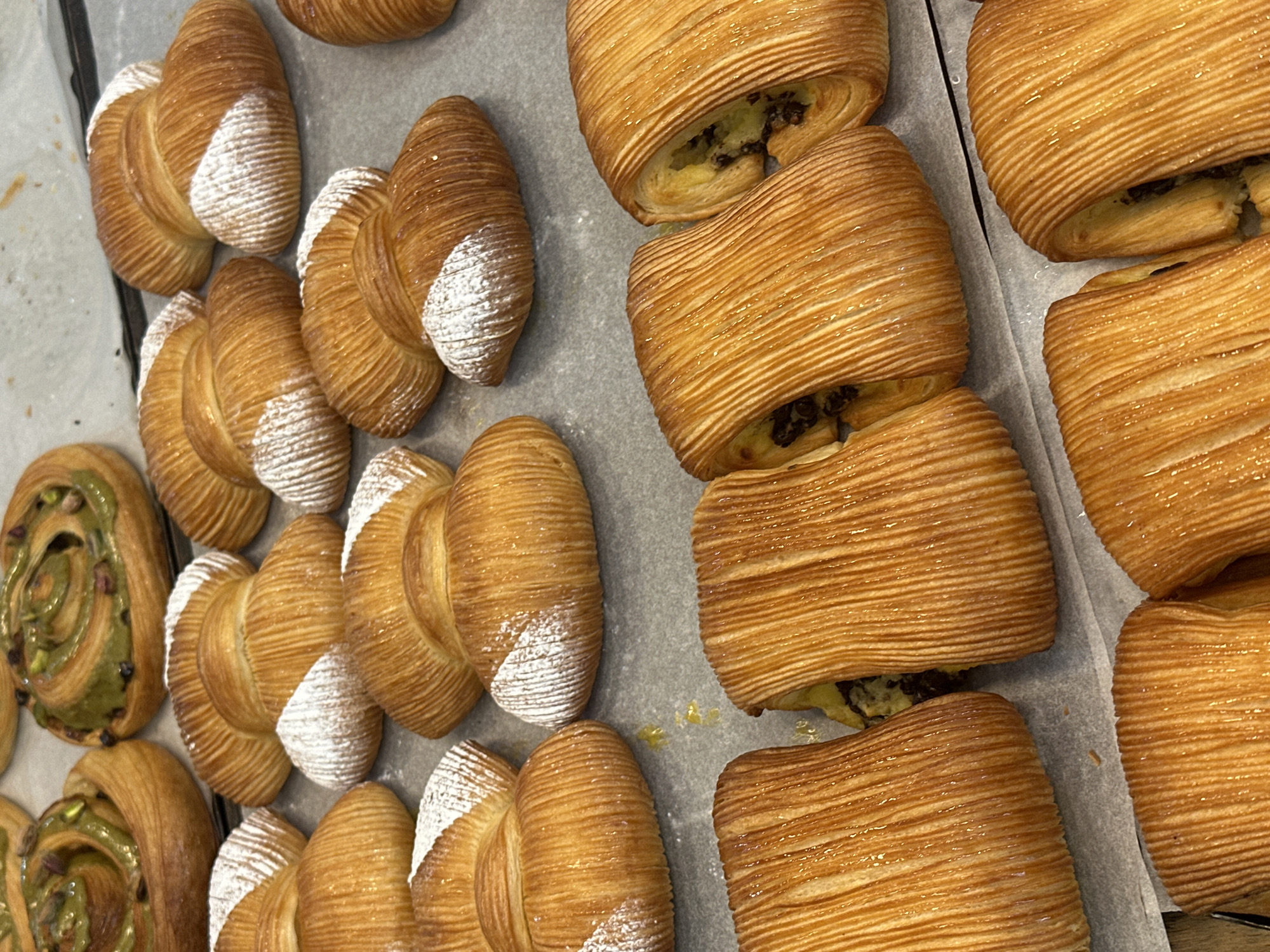 London bakery displays fresh pastries alongside tradition-themed social media content