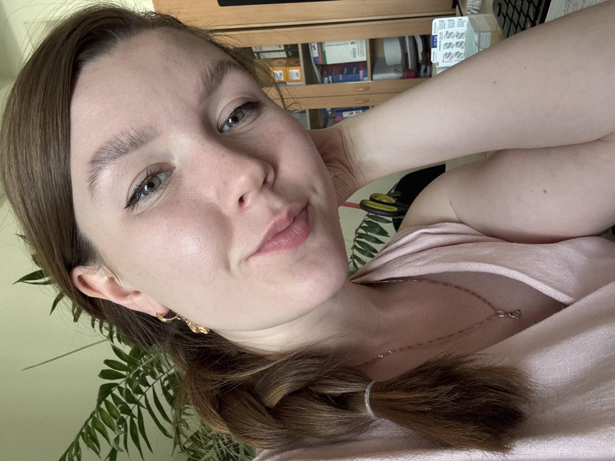 Office worker documents selfies and workspace in Izhevsk