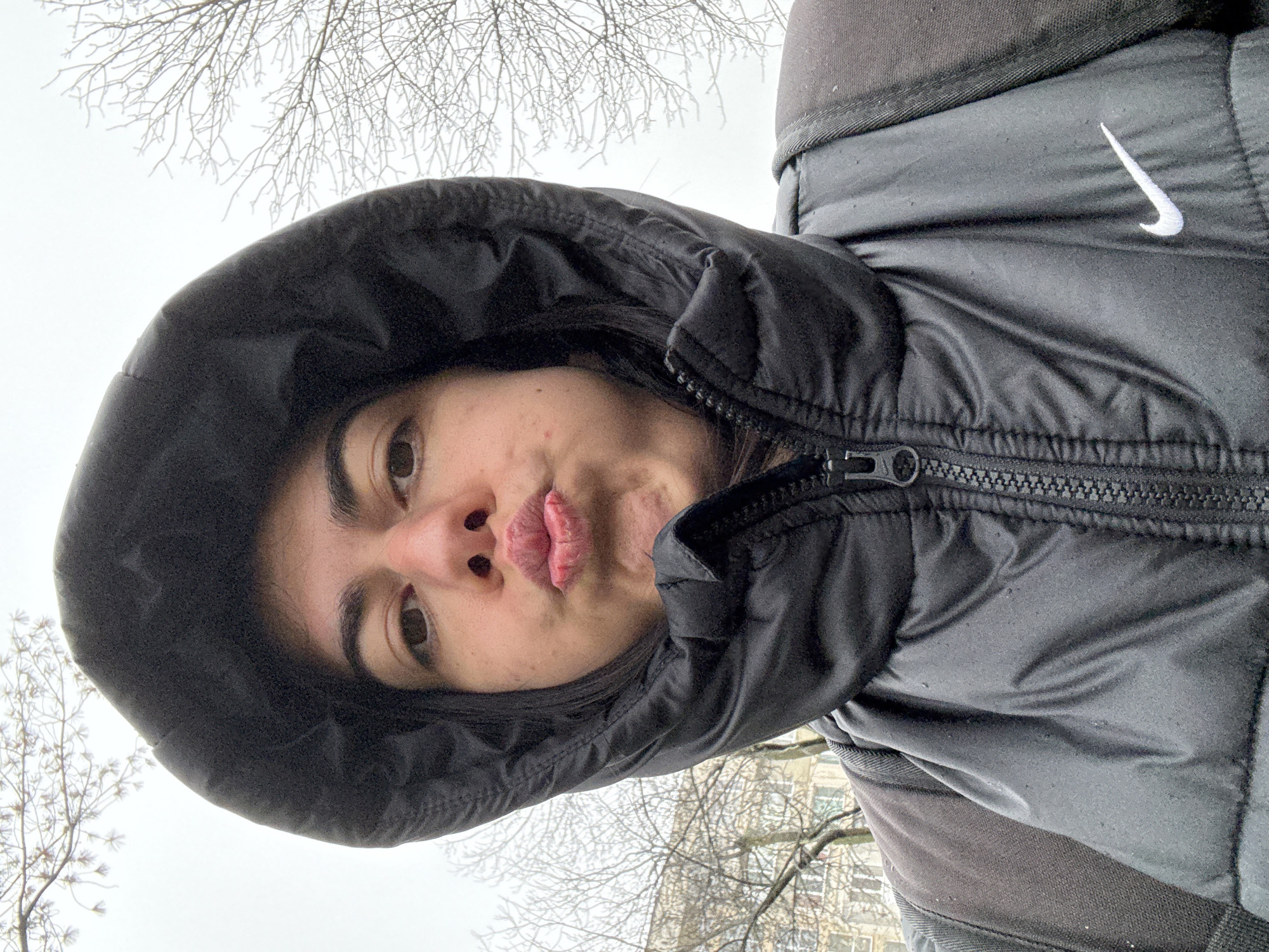 Morning documentation of individual in black jacket around Sofia
