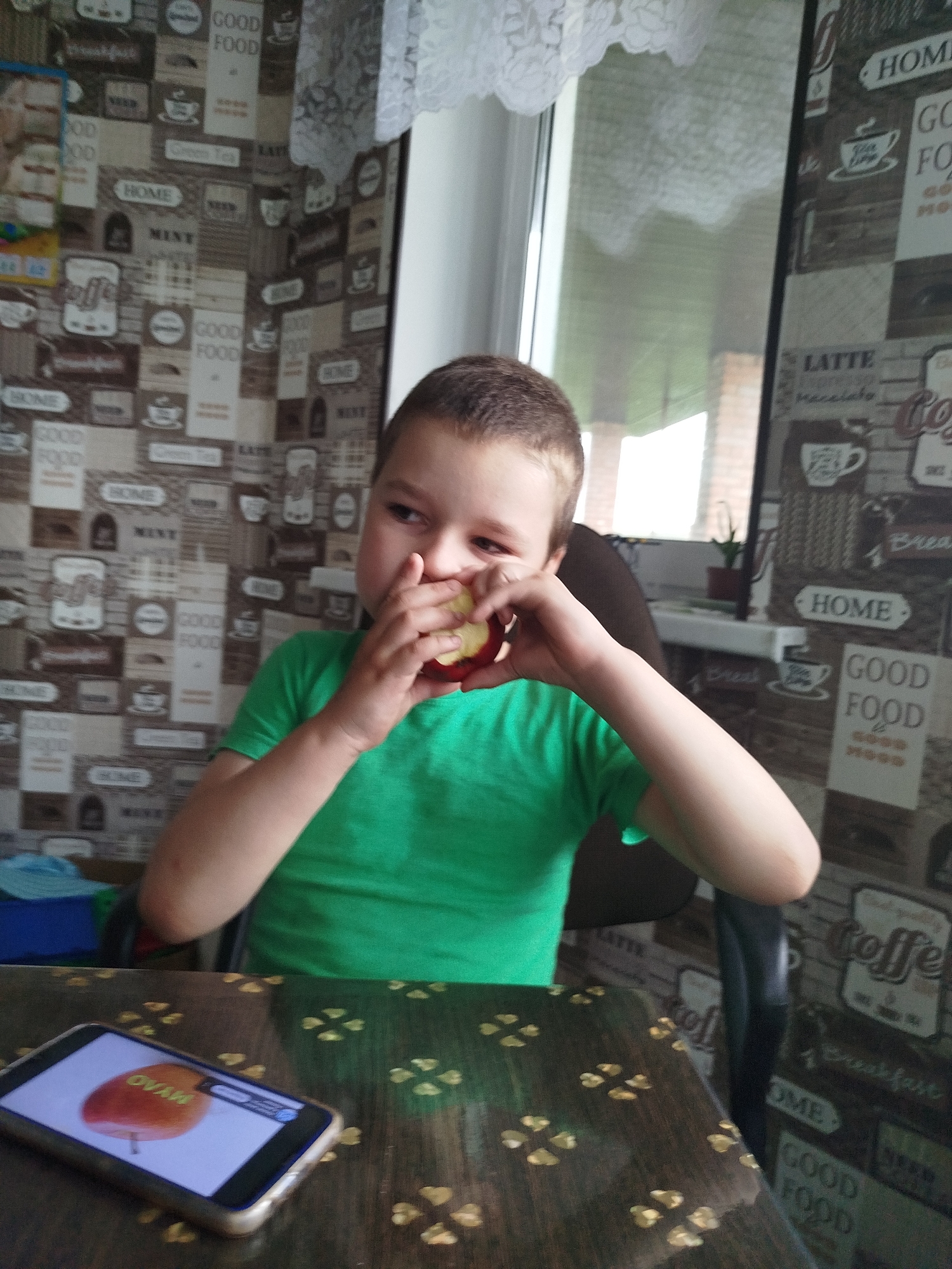 Everyday objects and snacks at a rural Belarus household