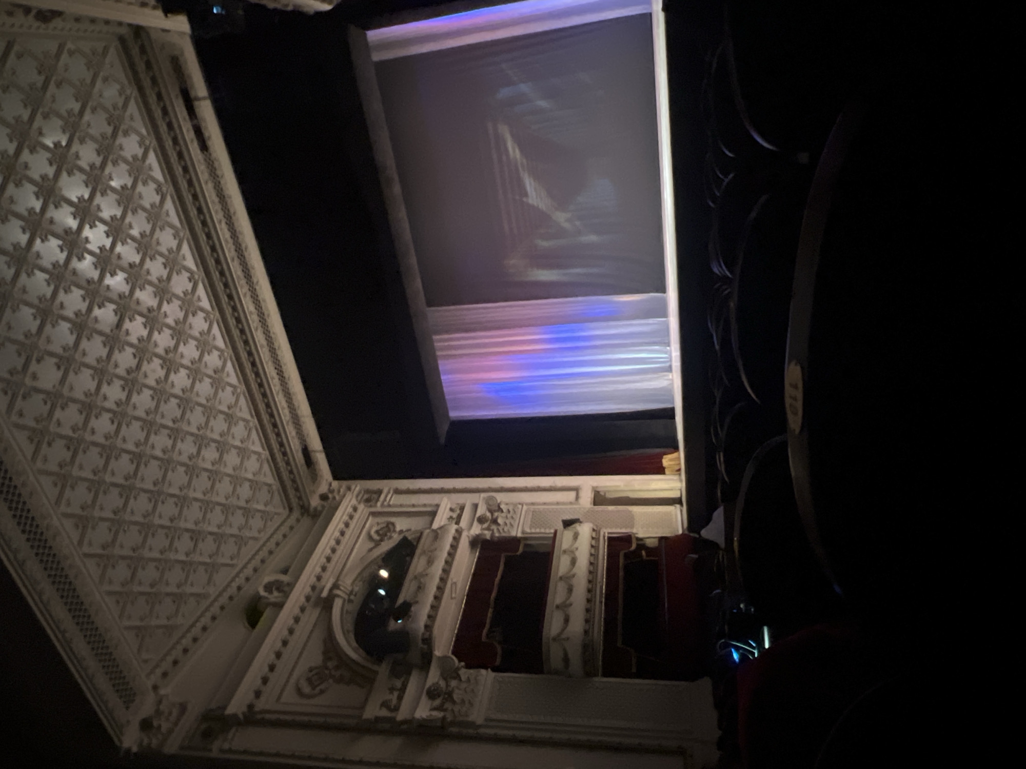 Theater interior with ornate architecture documented in Sofia