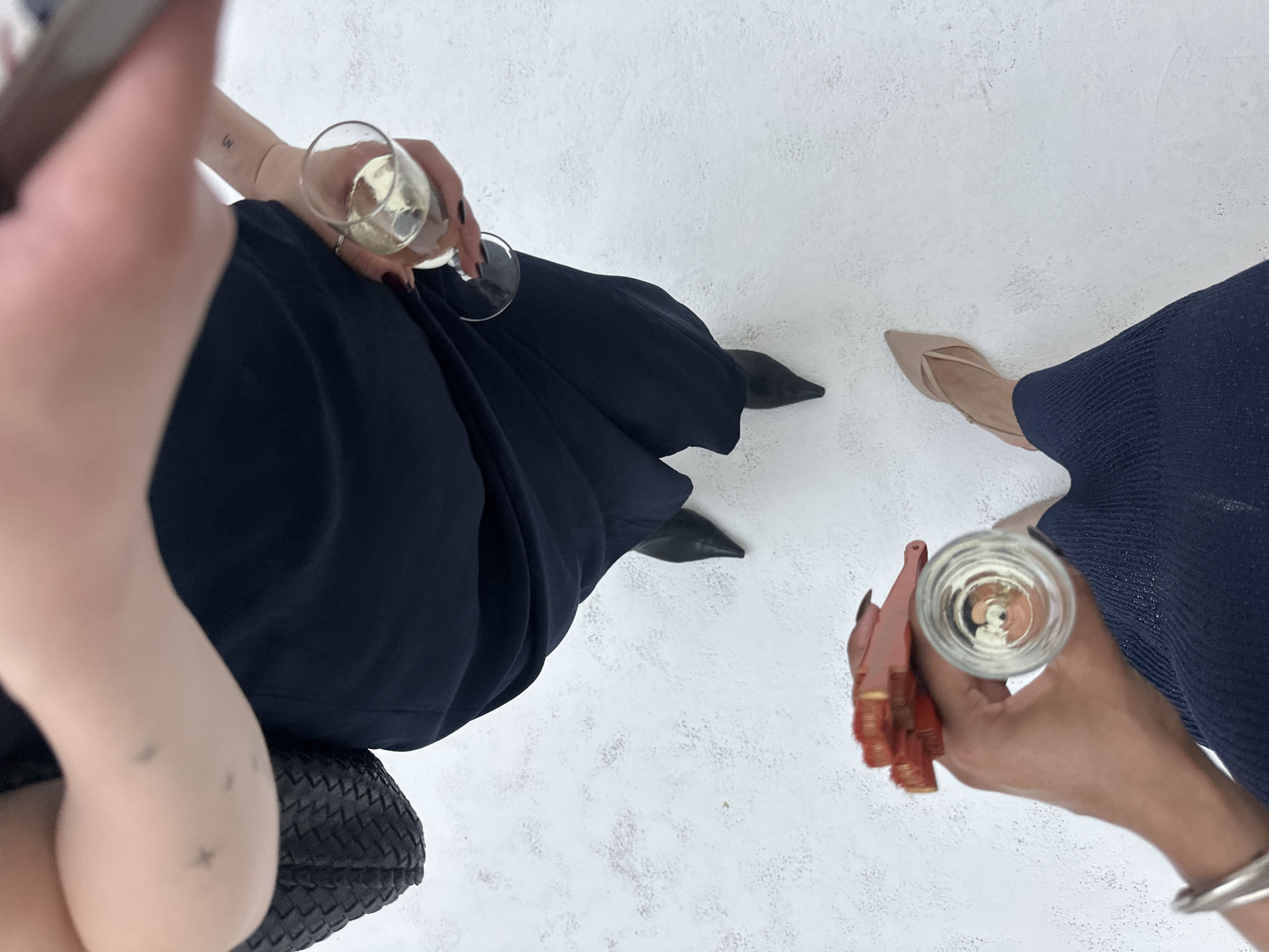 Champagne in hand, outdoor social moment in London