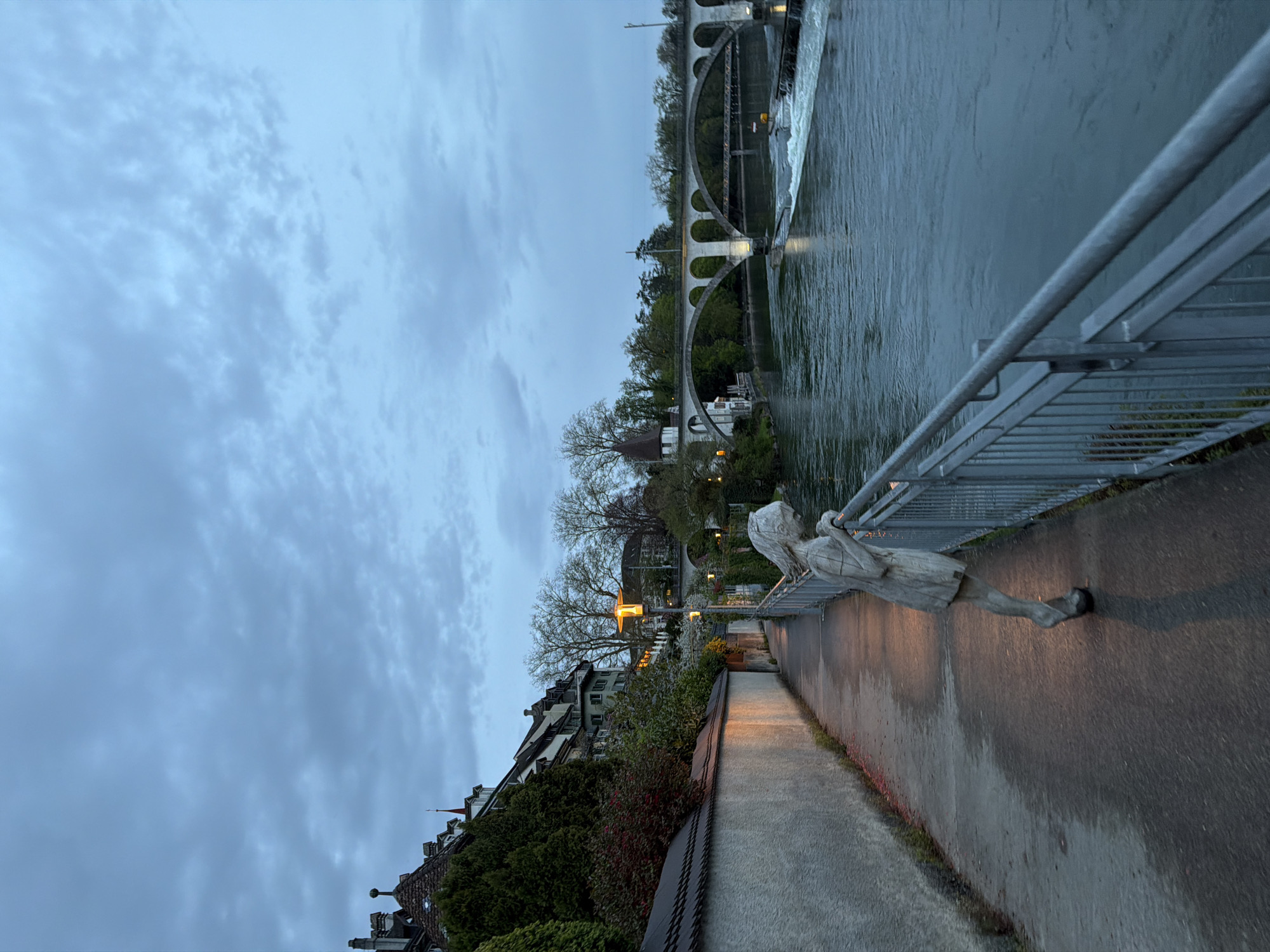 Evening documentation of historic Bremgarten Switzerland captures medieval architecture