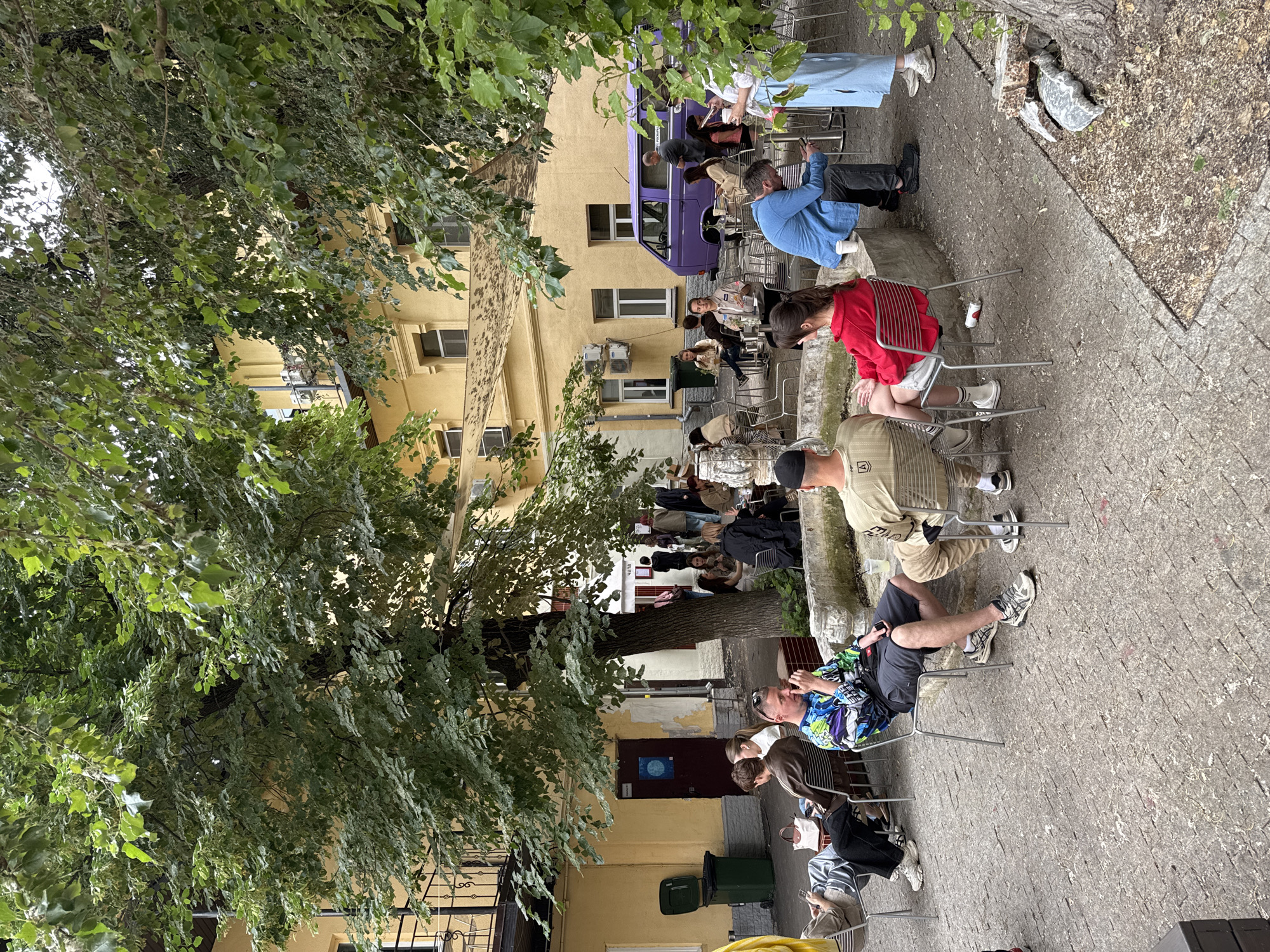 Afternoon street life on Kharitonievsky Lane, central Moscow