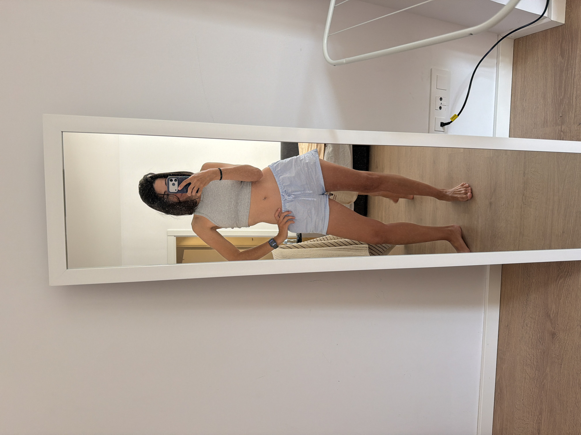 Morning selfies and playtime captured in l'Hospitalet bedroom