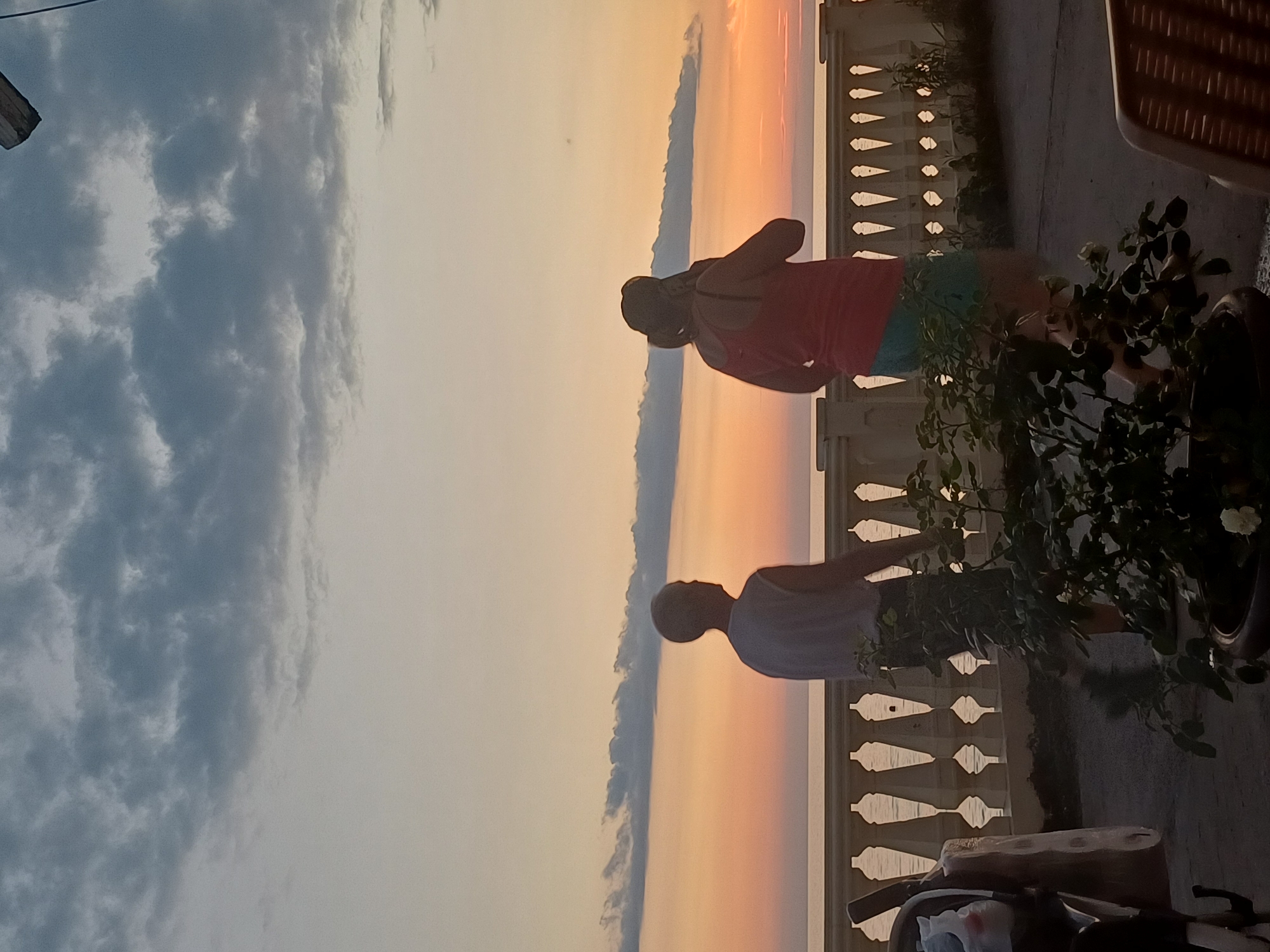 Summer evening on the Sochi seafront at golden hour