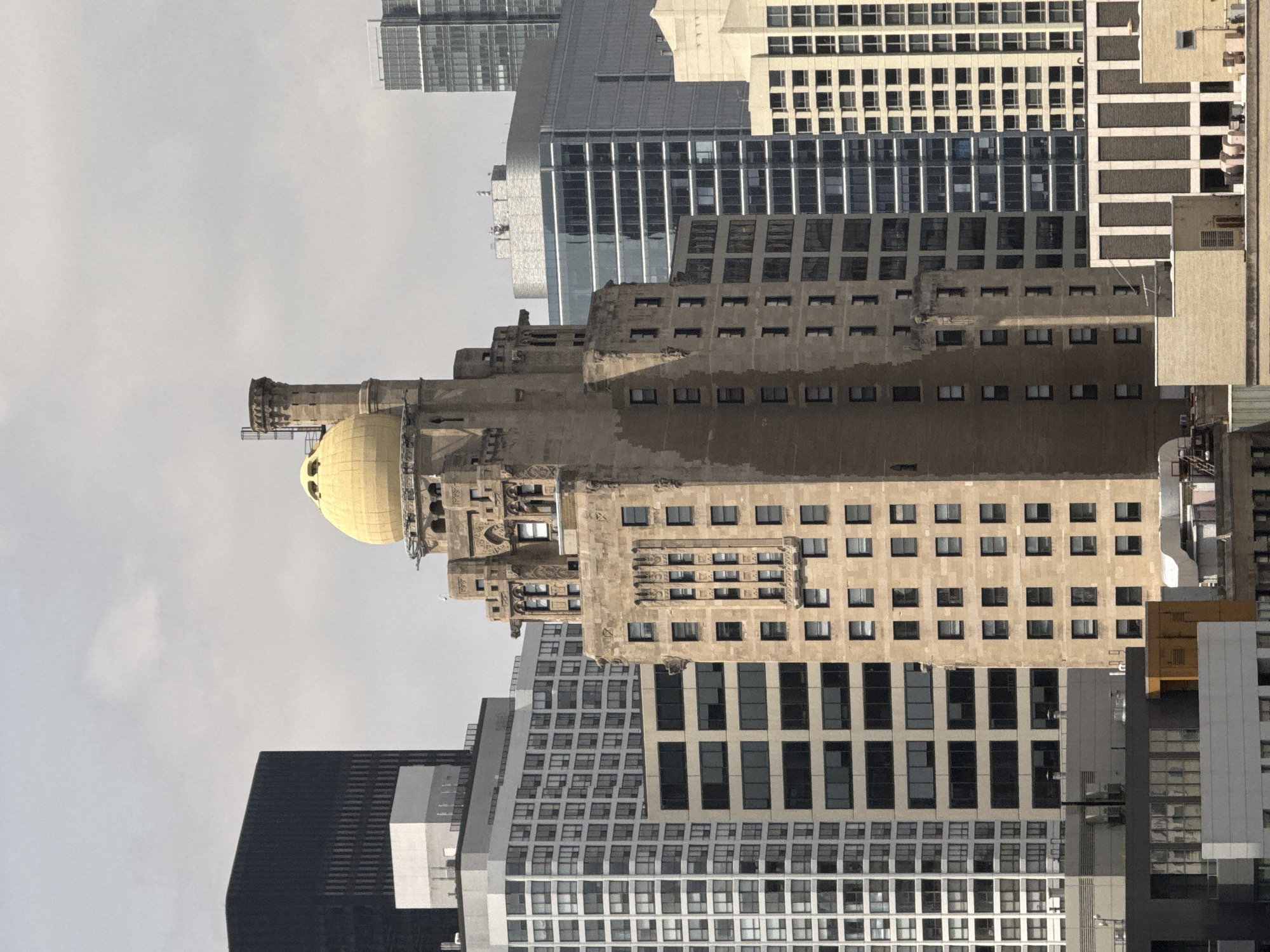 Rooftop pool and high-rise maintenance crew, downtown Chicago