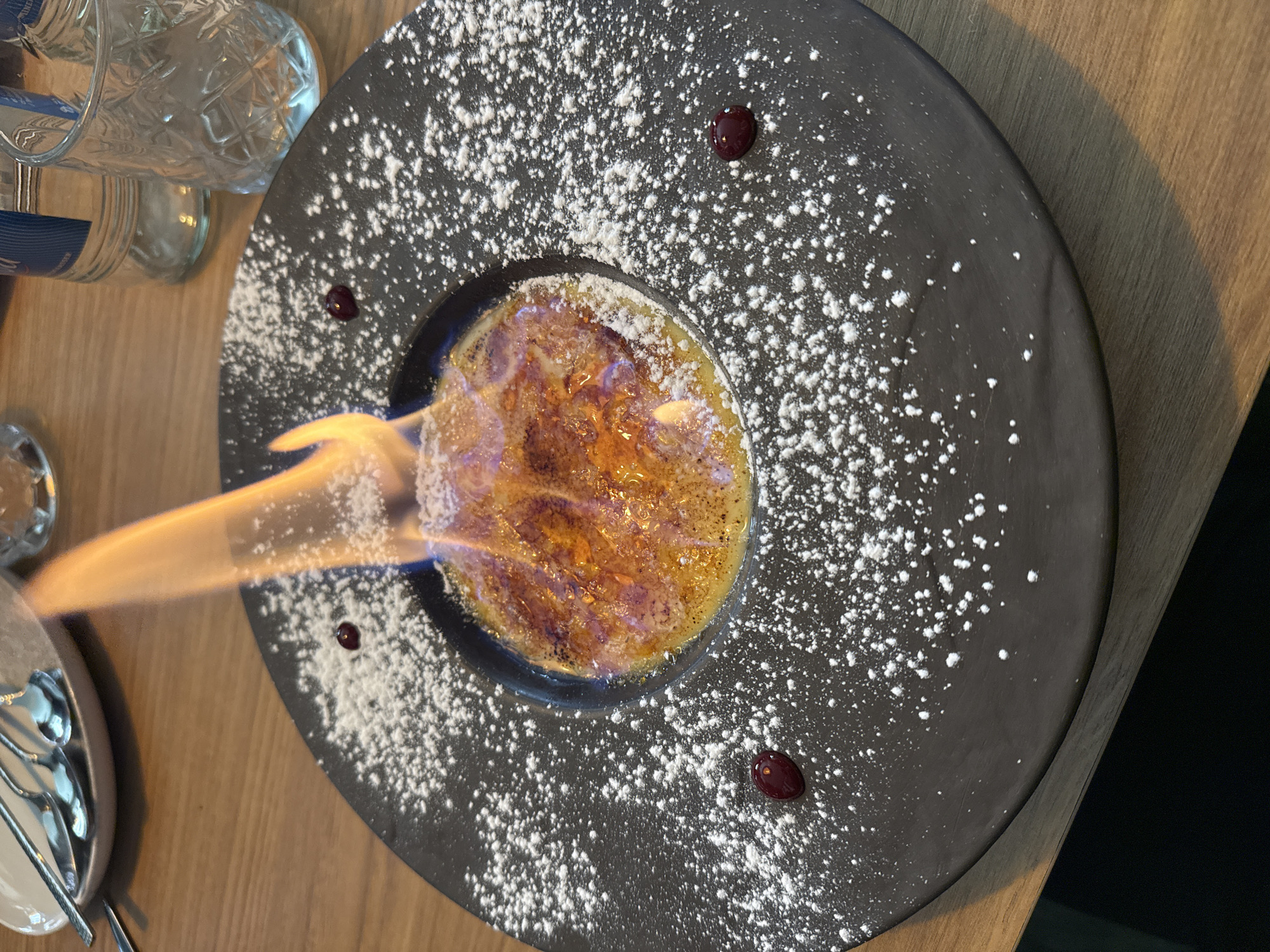 Crème brûlée preparation documented in Junglinster, Luxembourg