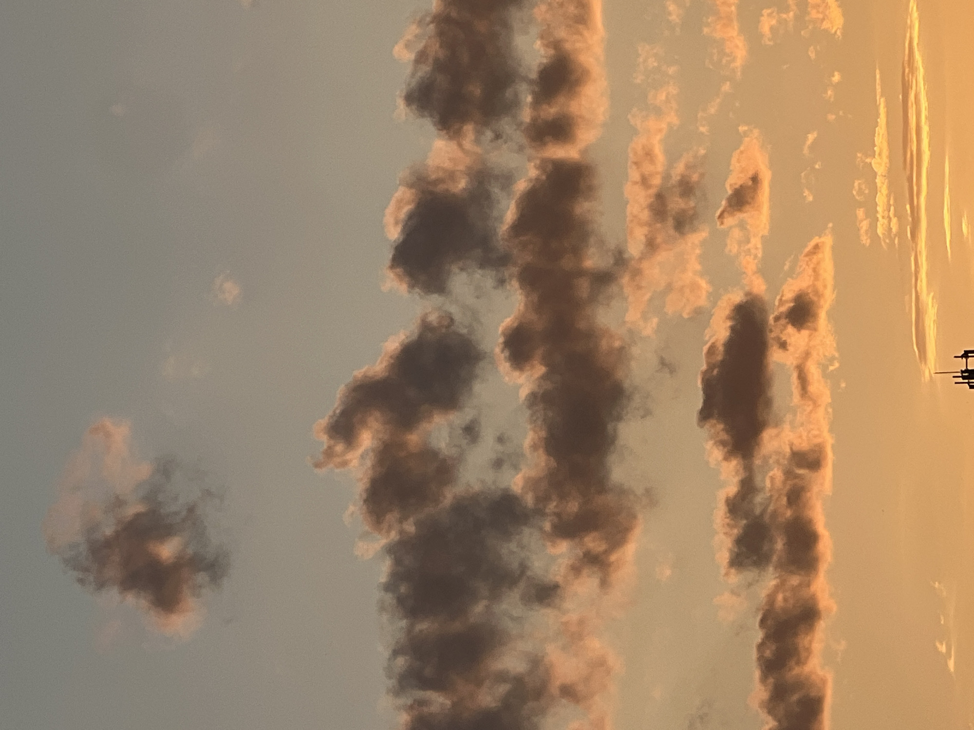 Sky scene captured over Plovdiv during sunset hours