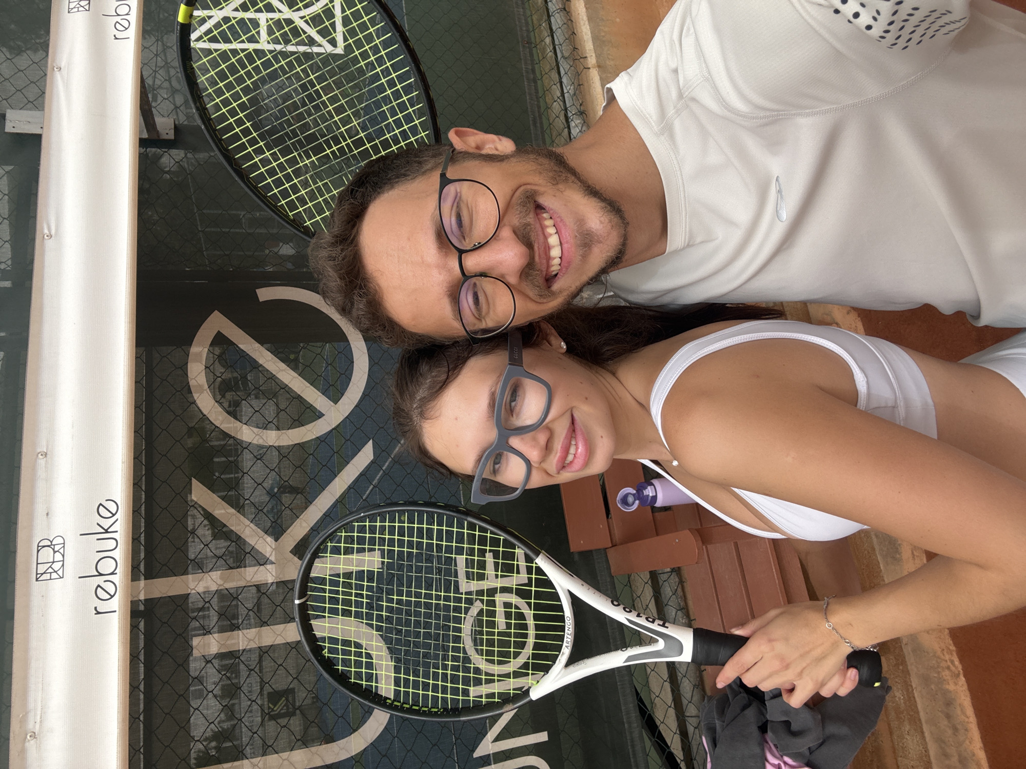 Couple plays tennis and takes selfies in Larnaca