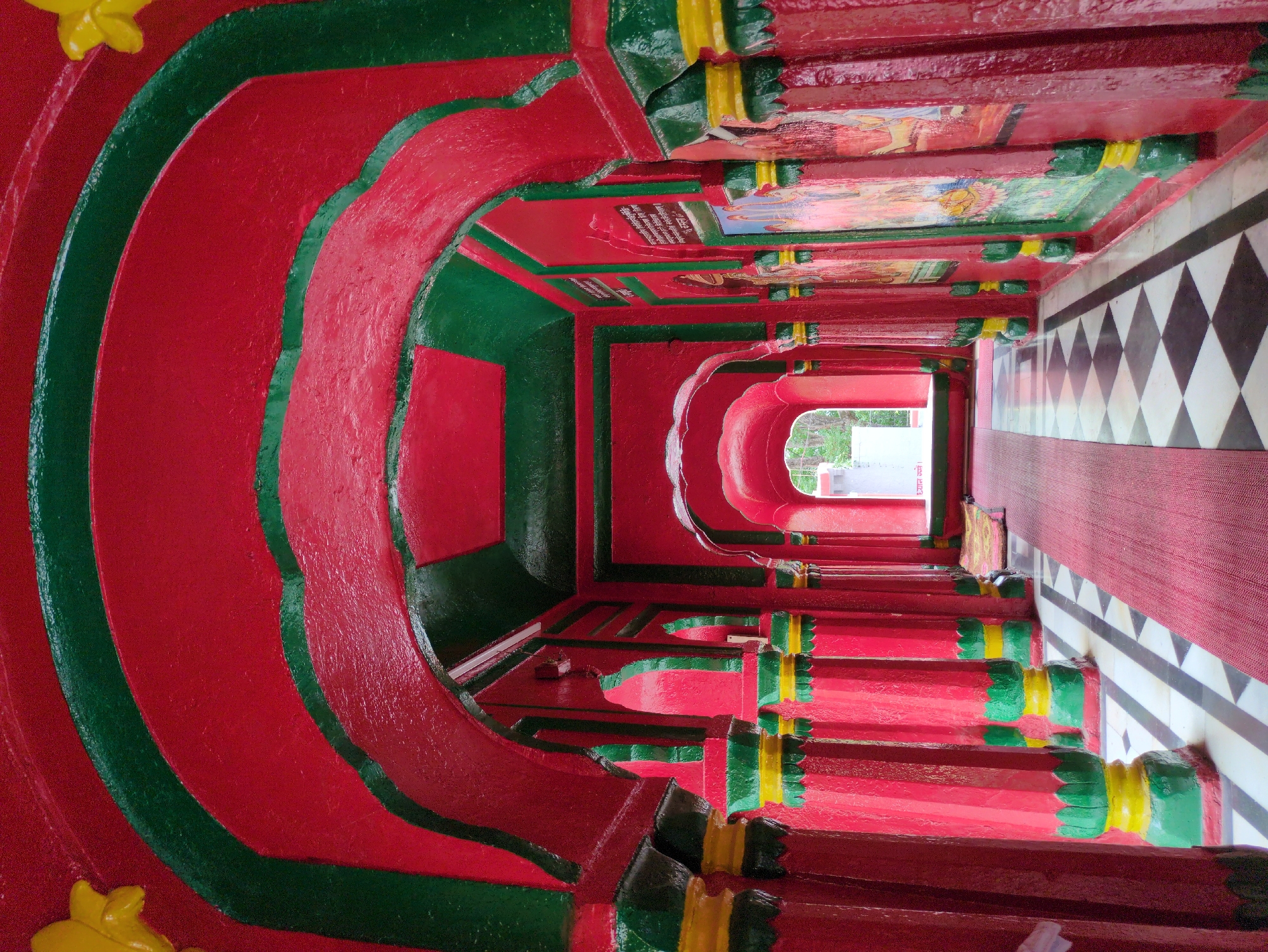 Inside and outside a vibrant Hindu temple in Mandi