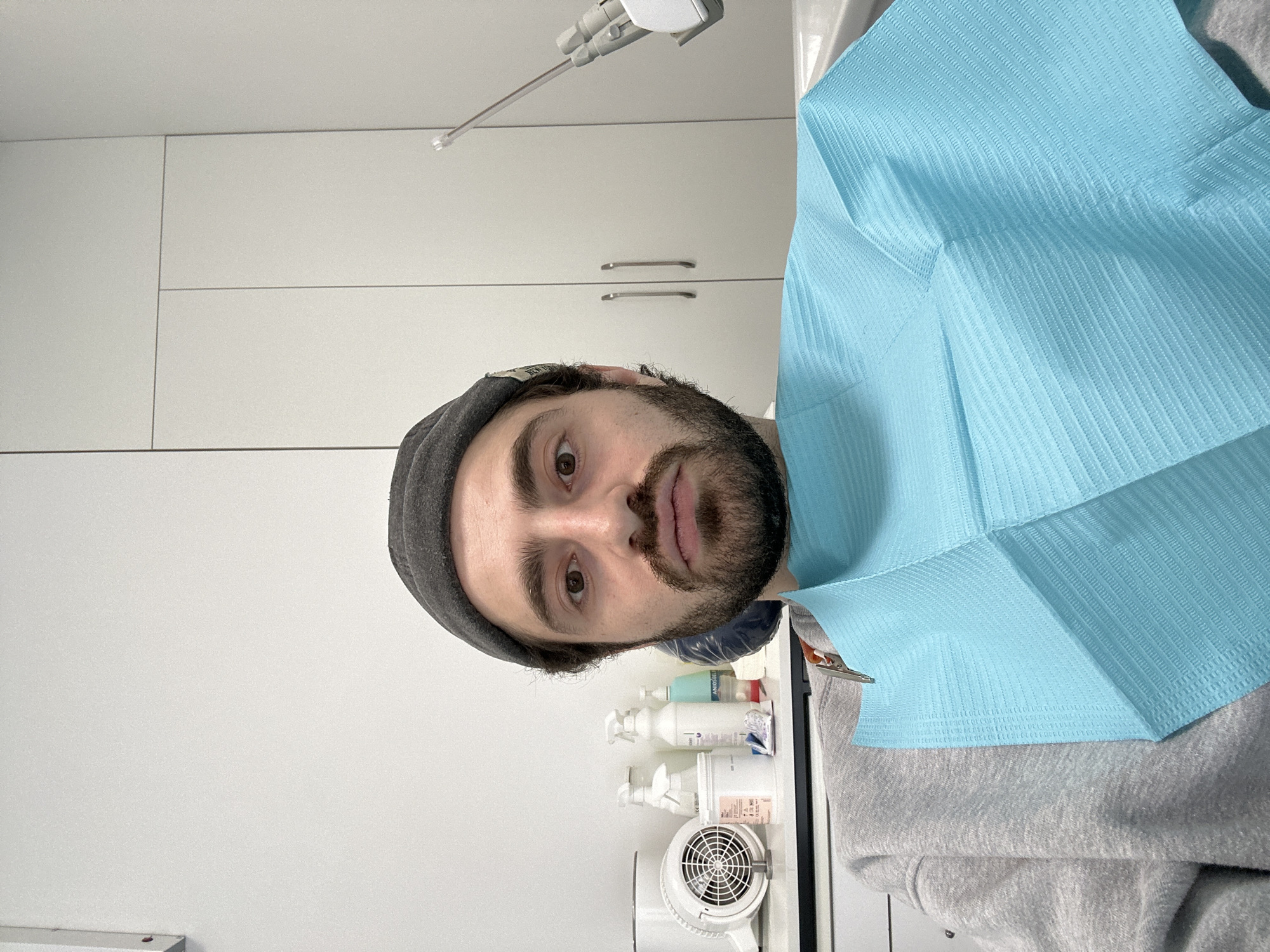 Street musicians perform while dental patient visits clinic in Yerevan