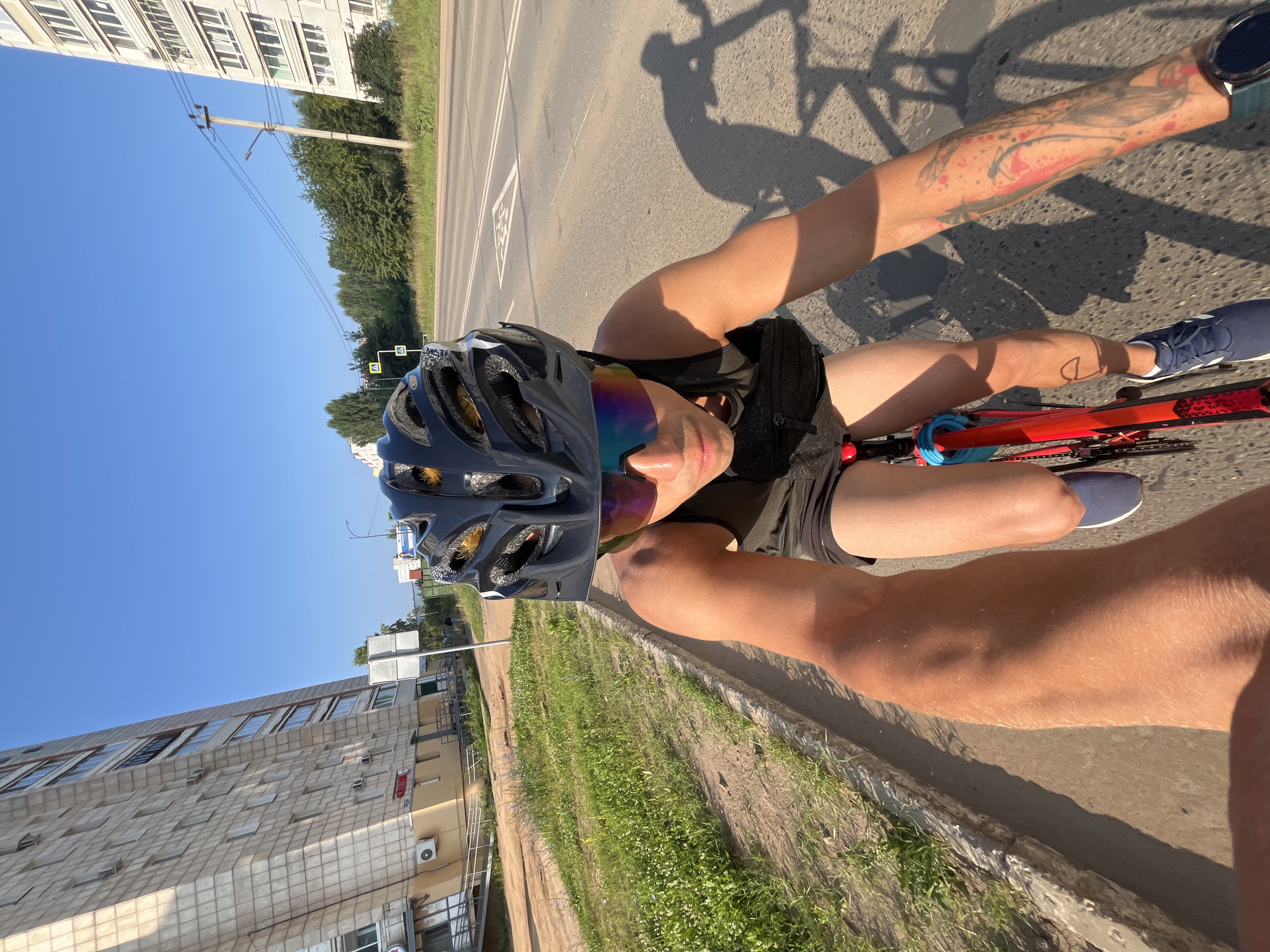 Casual summer bike ride and forest outing in Chaikovsky, Russia
