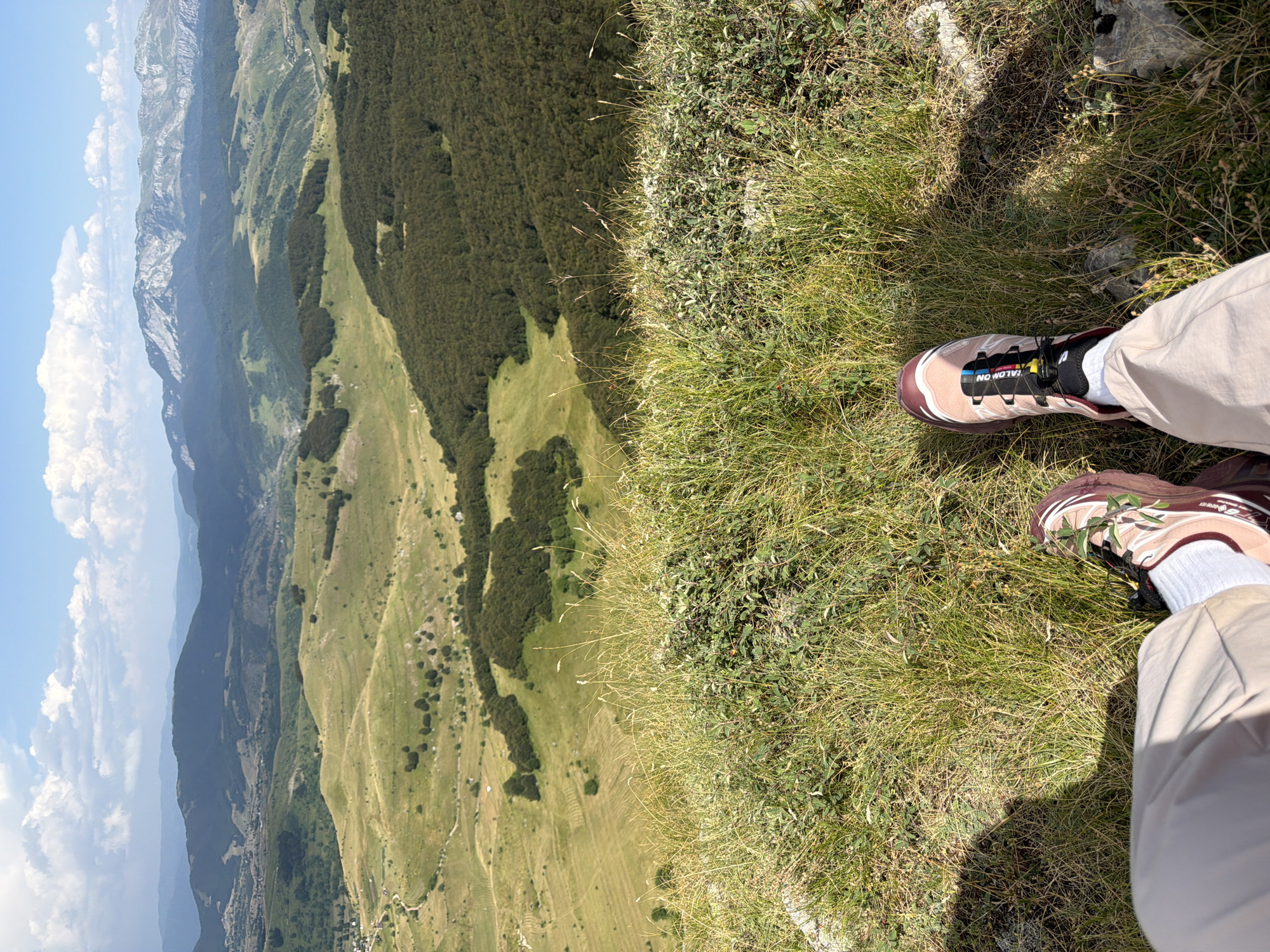 Mountain ridge hiking in the hills of Trnovo, Bosnia