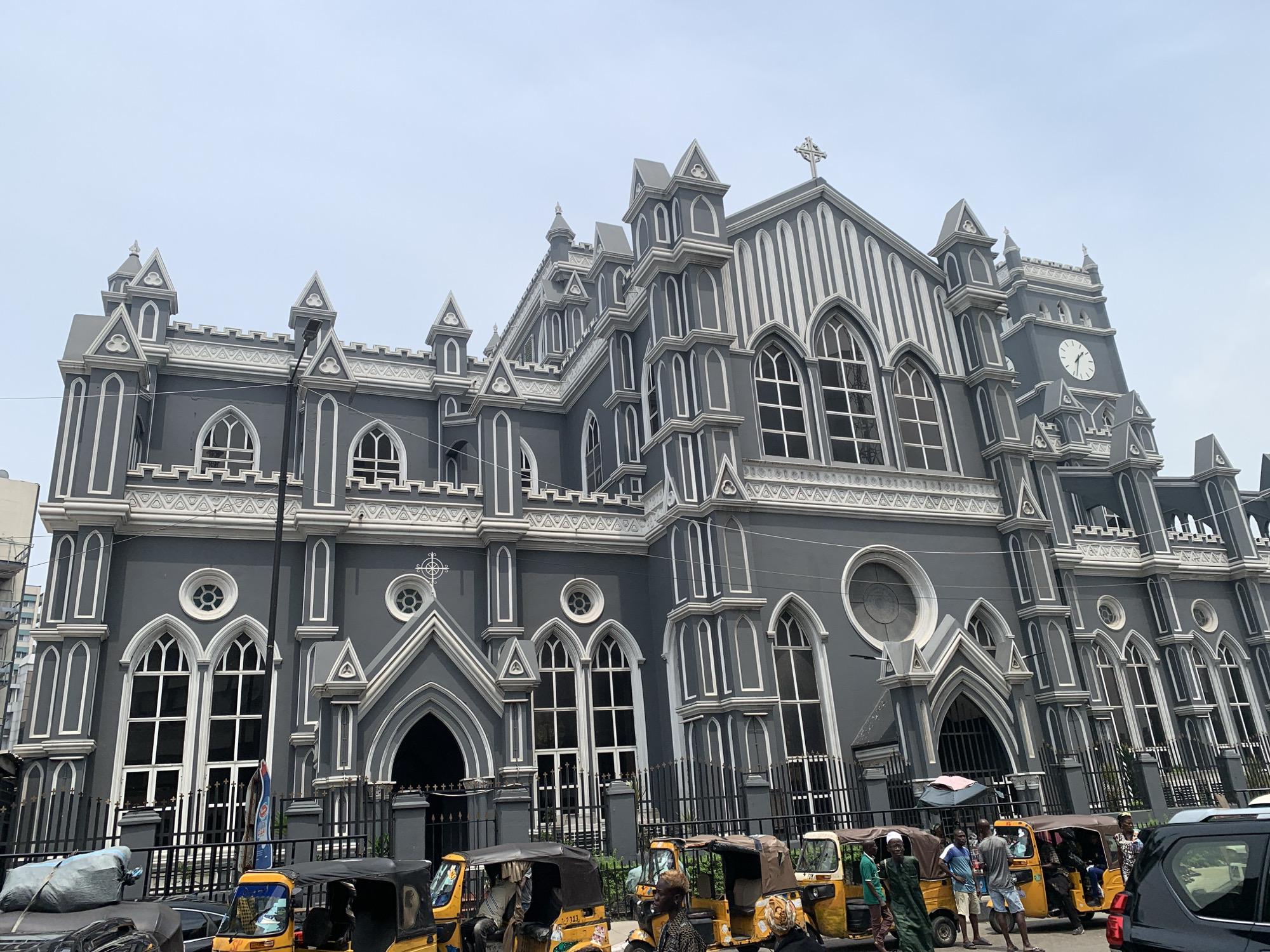 Lagos Cathedral District Captured in Midday Street Documentation