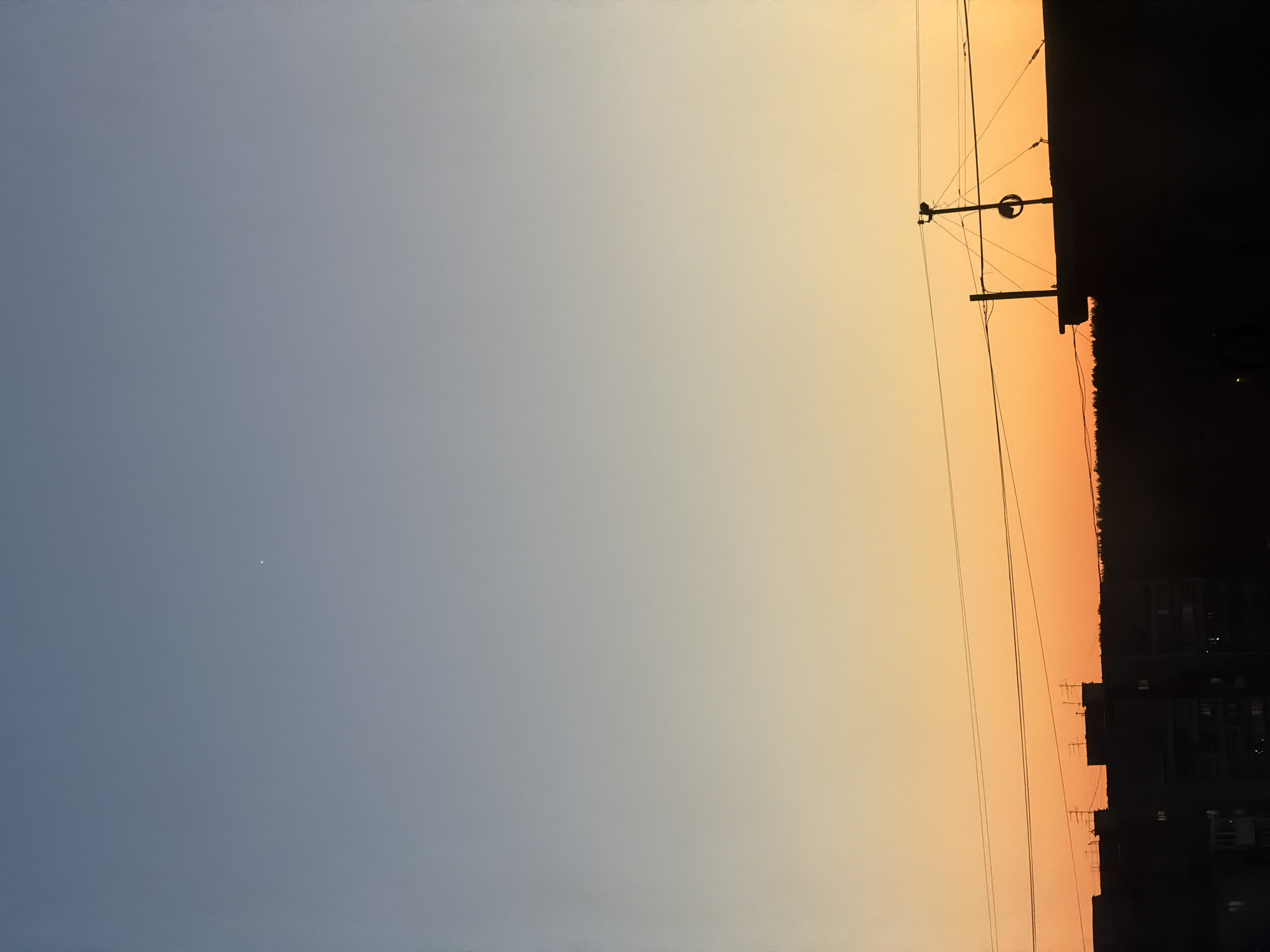 Colorful sunset sky observed in Perm, Russia