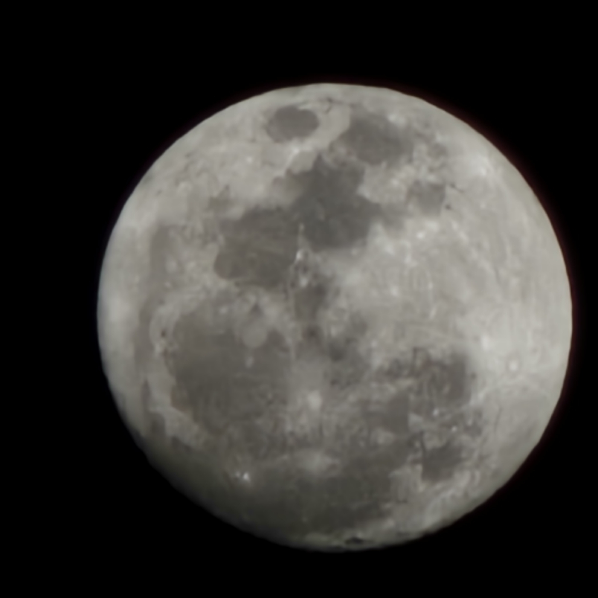 Full moon close-up over Alanya, Turkey