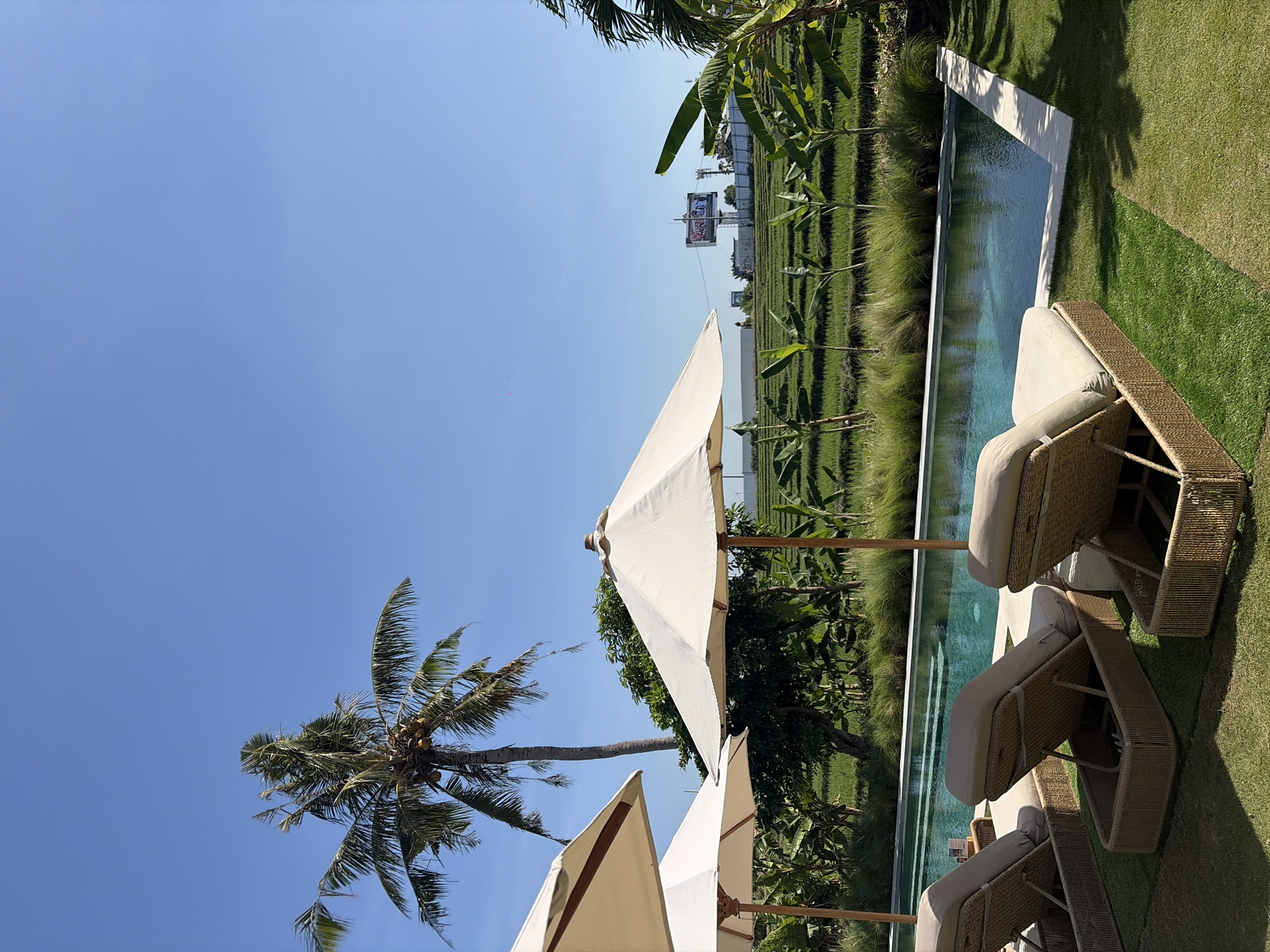 Lazy resort morning in North Kuta with affirmation cards and poolside calm