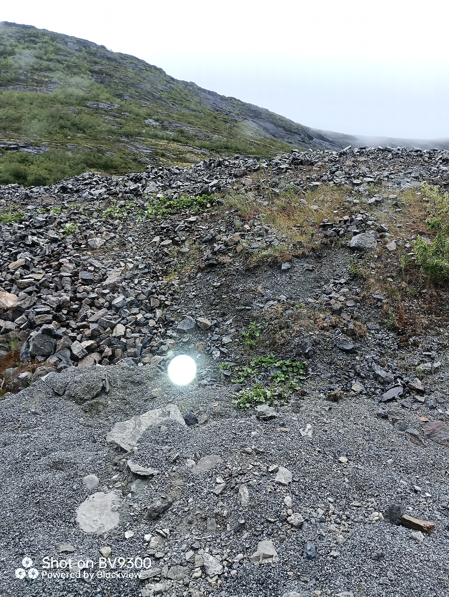 Rocky quarry or construction terrain in rural Russia