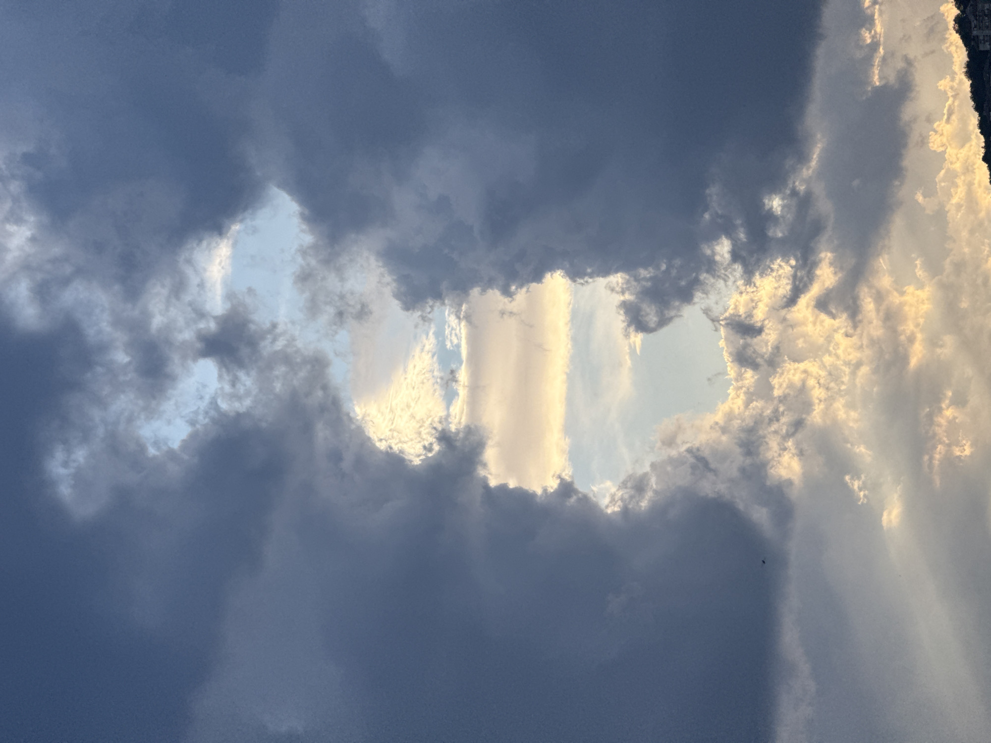 Dramatic storm clouds and sunlight documented over historic Veliko Tarnovo