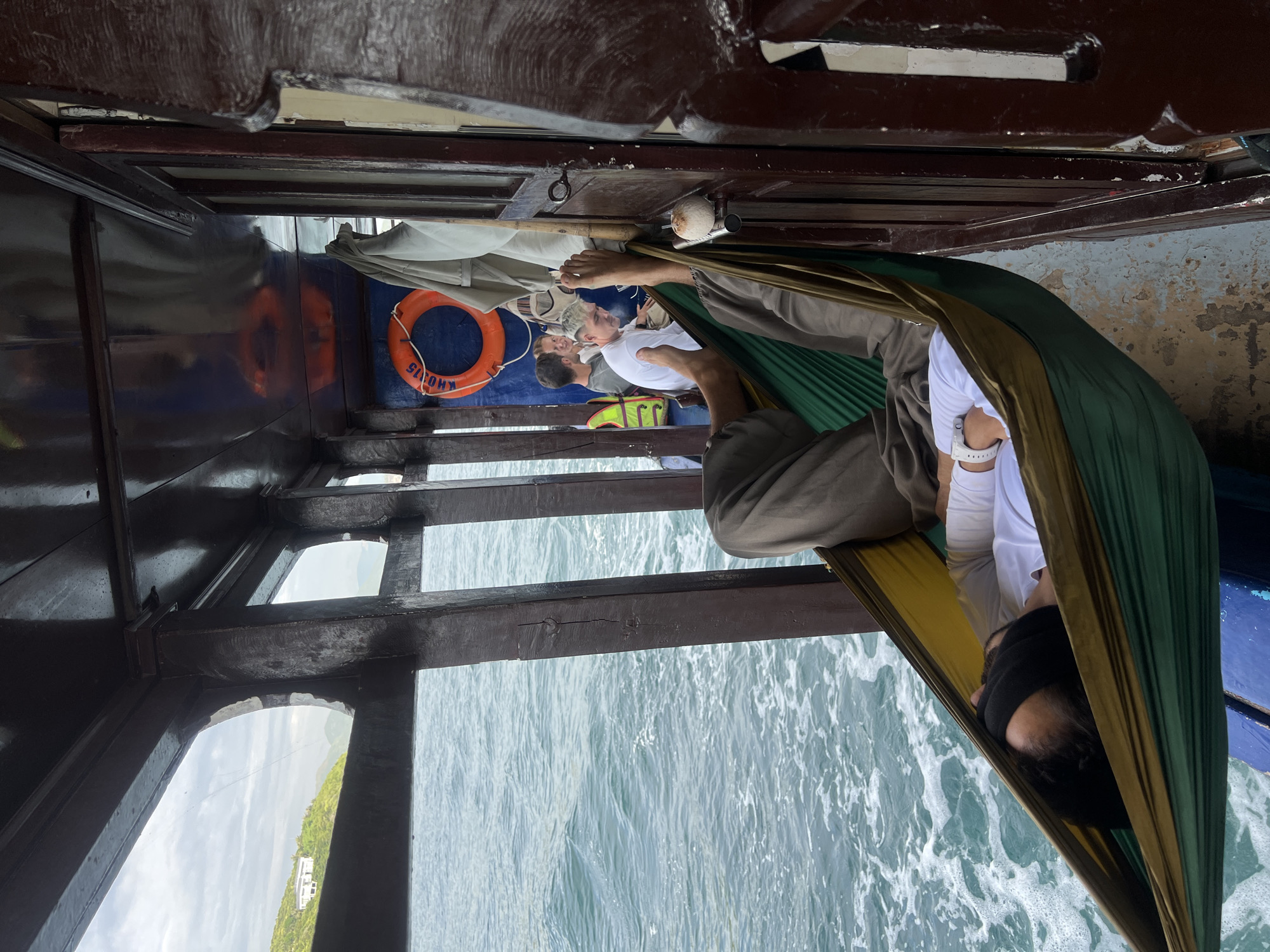 Hammock nap on a boat off Nha Trang's coast