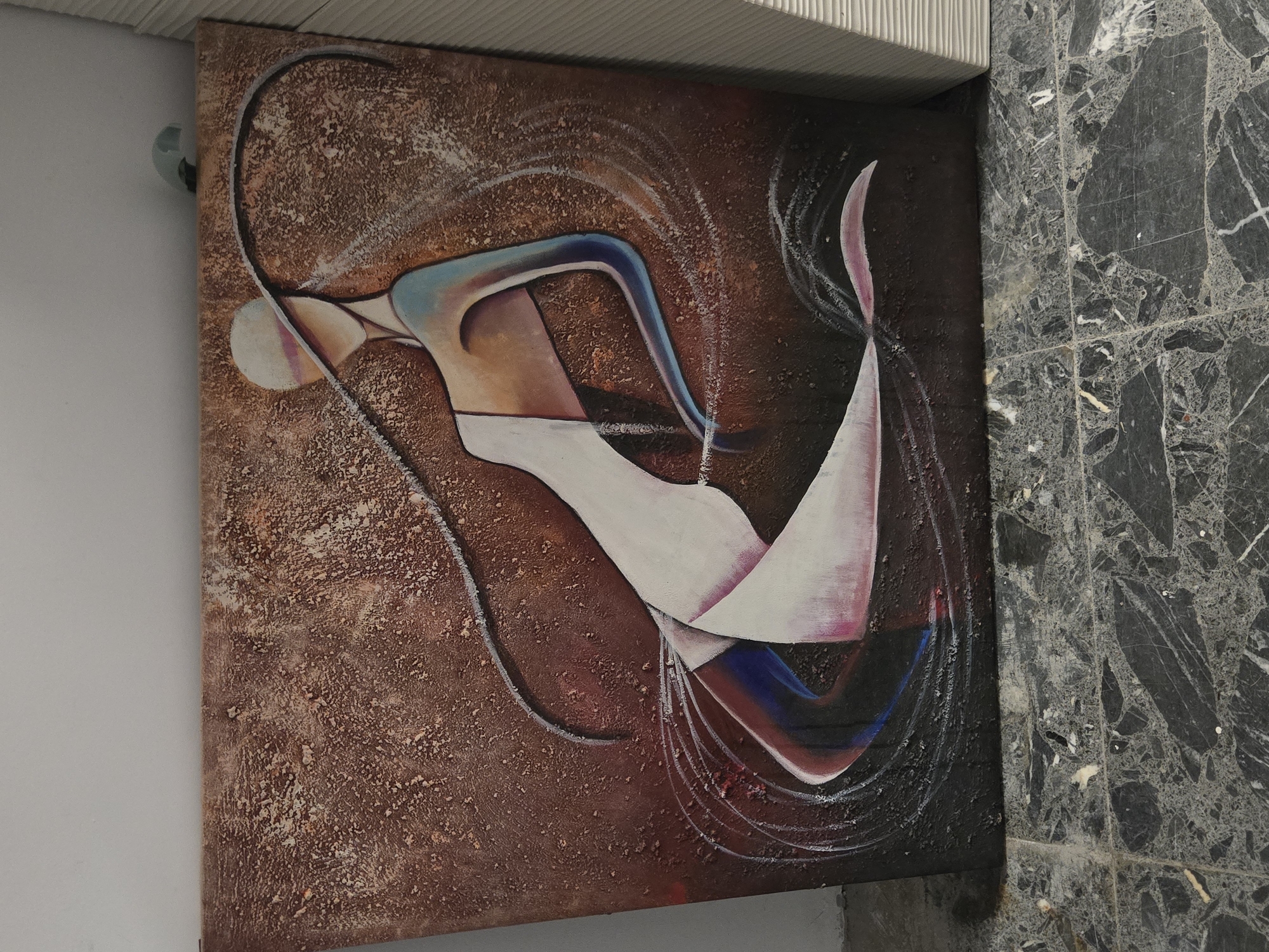 Abstract painting and urban alleyway scenes documented simultaneously